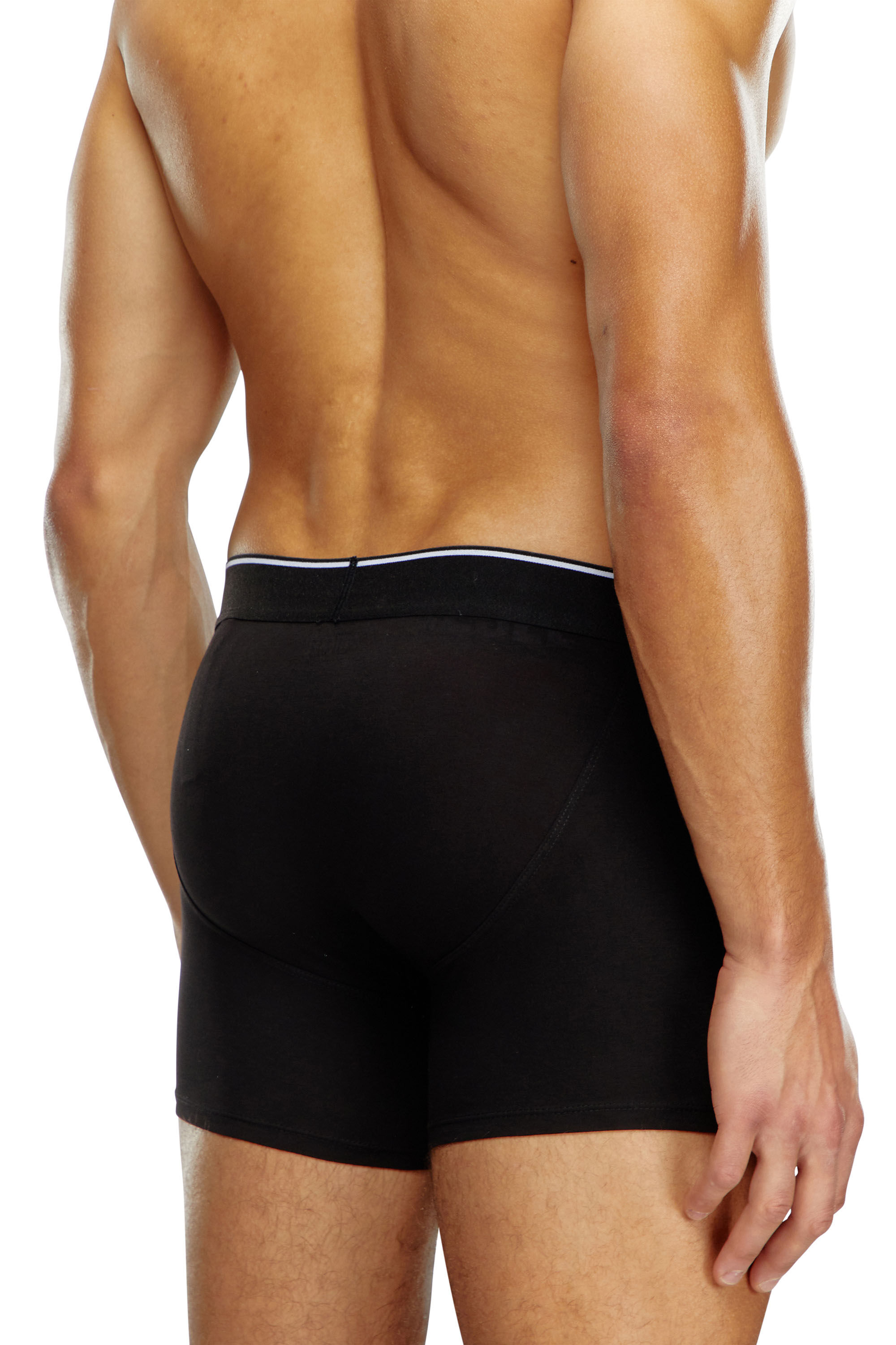 Diesel - UMBX-SEBASTIANTHREEPAC, Male's Three-pack of plain long boxer briefs in Black/Grey - 4