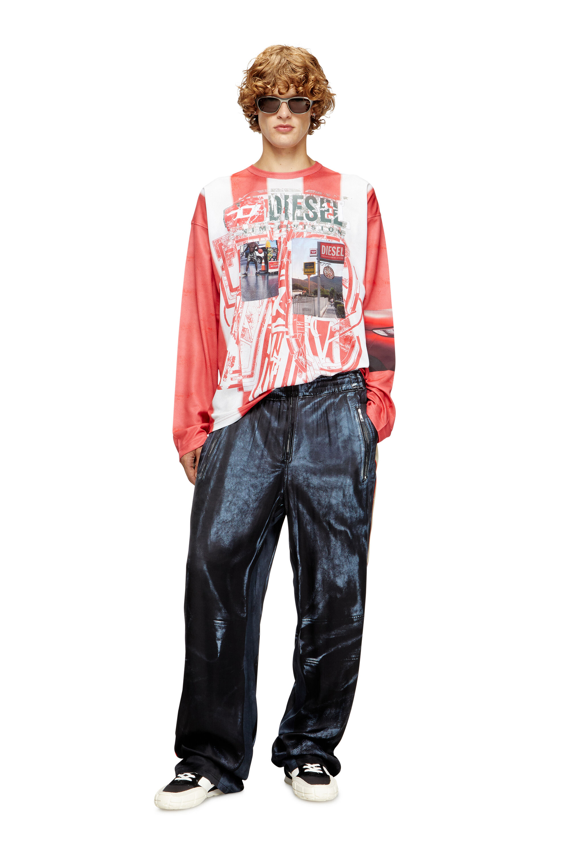 Diesel - S-PAGODHA LOW, S-Pagodha-Sneakers en cuir, suède et tissu indéchirable Homme in Polychrome - 7