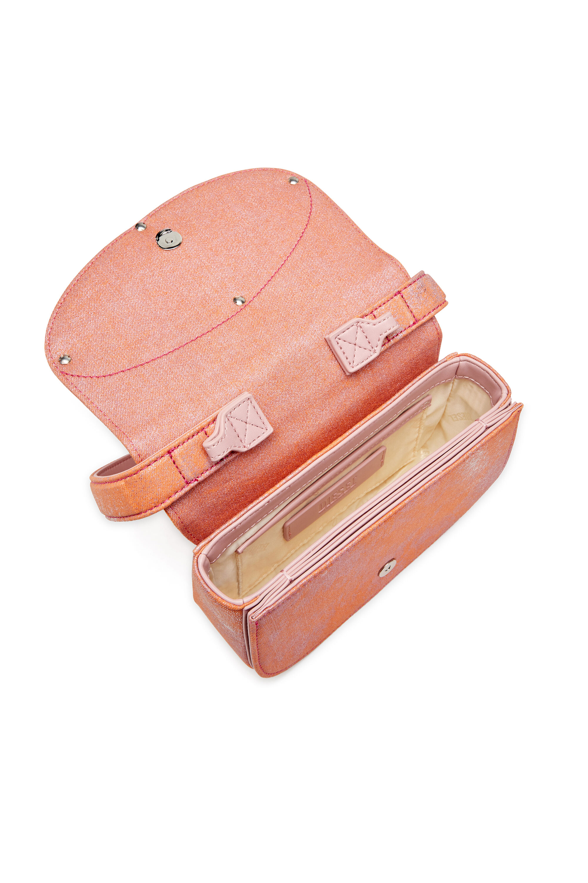 Diesel - 1DR, 1DR-Sac à bandoulière signature en denim couleur pop Femme in Rose - 2
