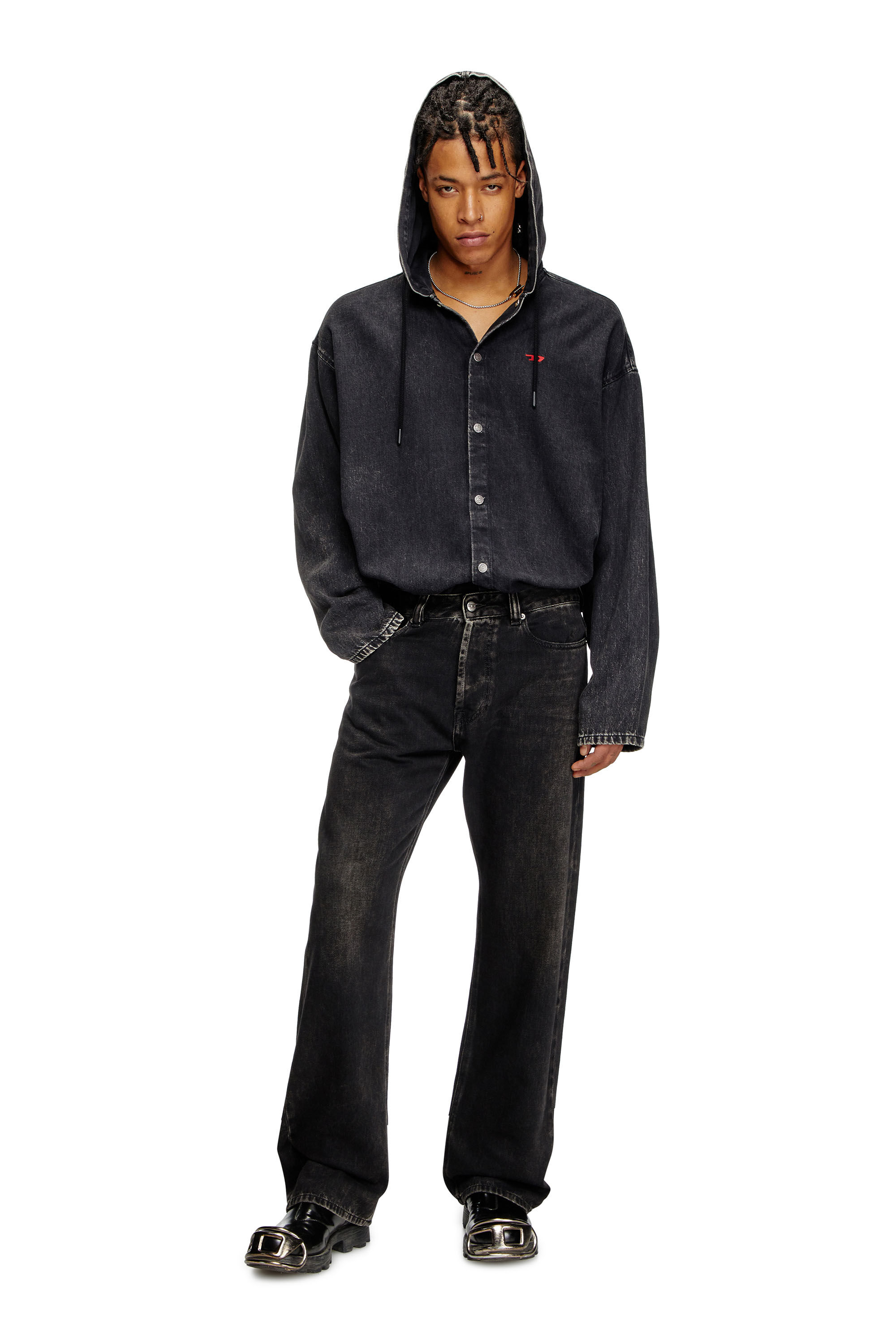Diesel - Male's Relaxed Jeans 1980 D-Eeper 09J96, Black/Dark Grey - 1