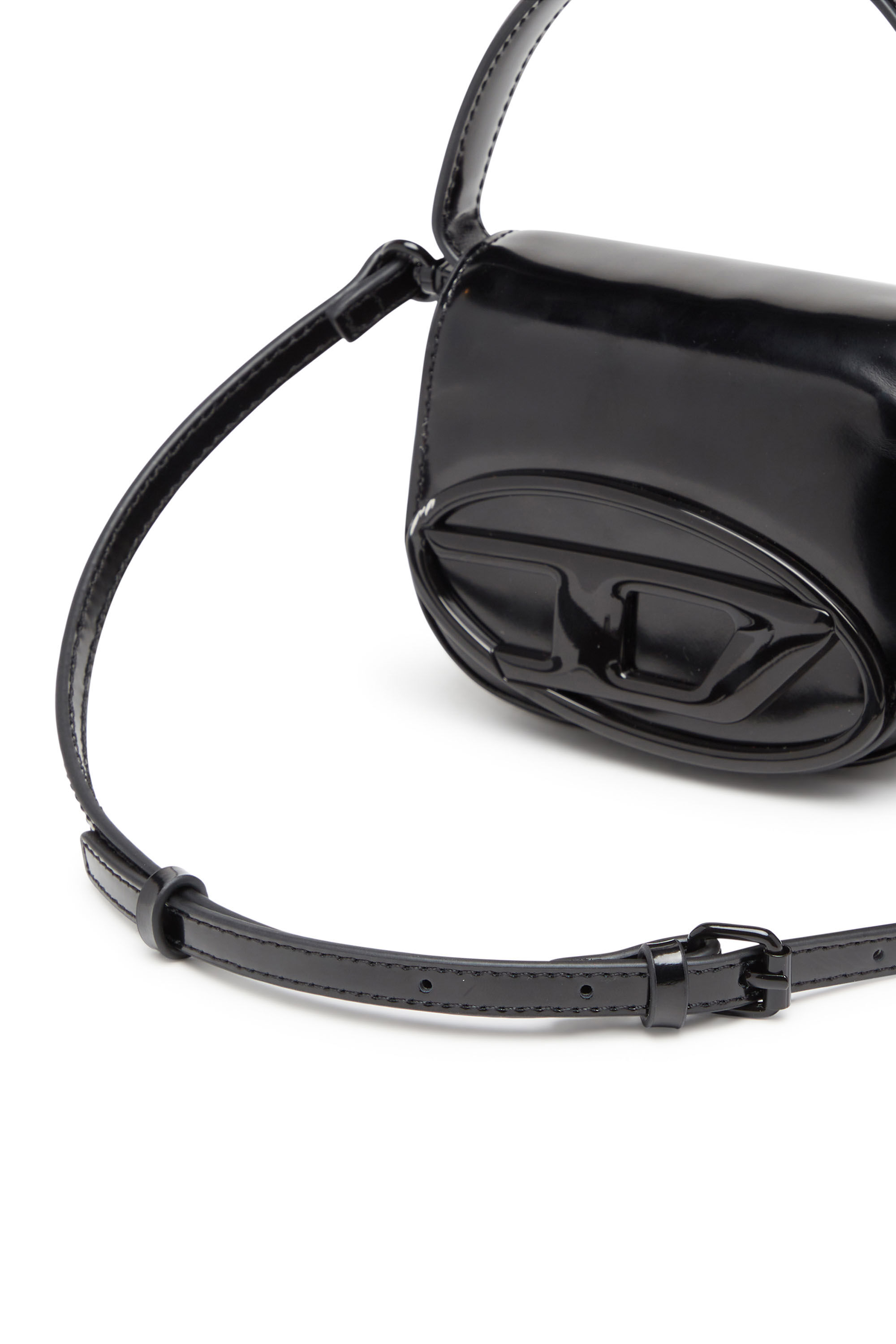 Diesel - 1DR-XS-S, Female's 1DR-XS-S-Iconic mini bag in mirrored leather in Black - 5