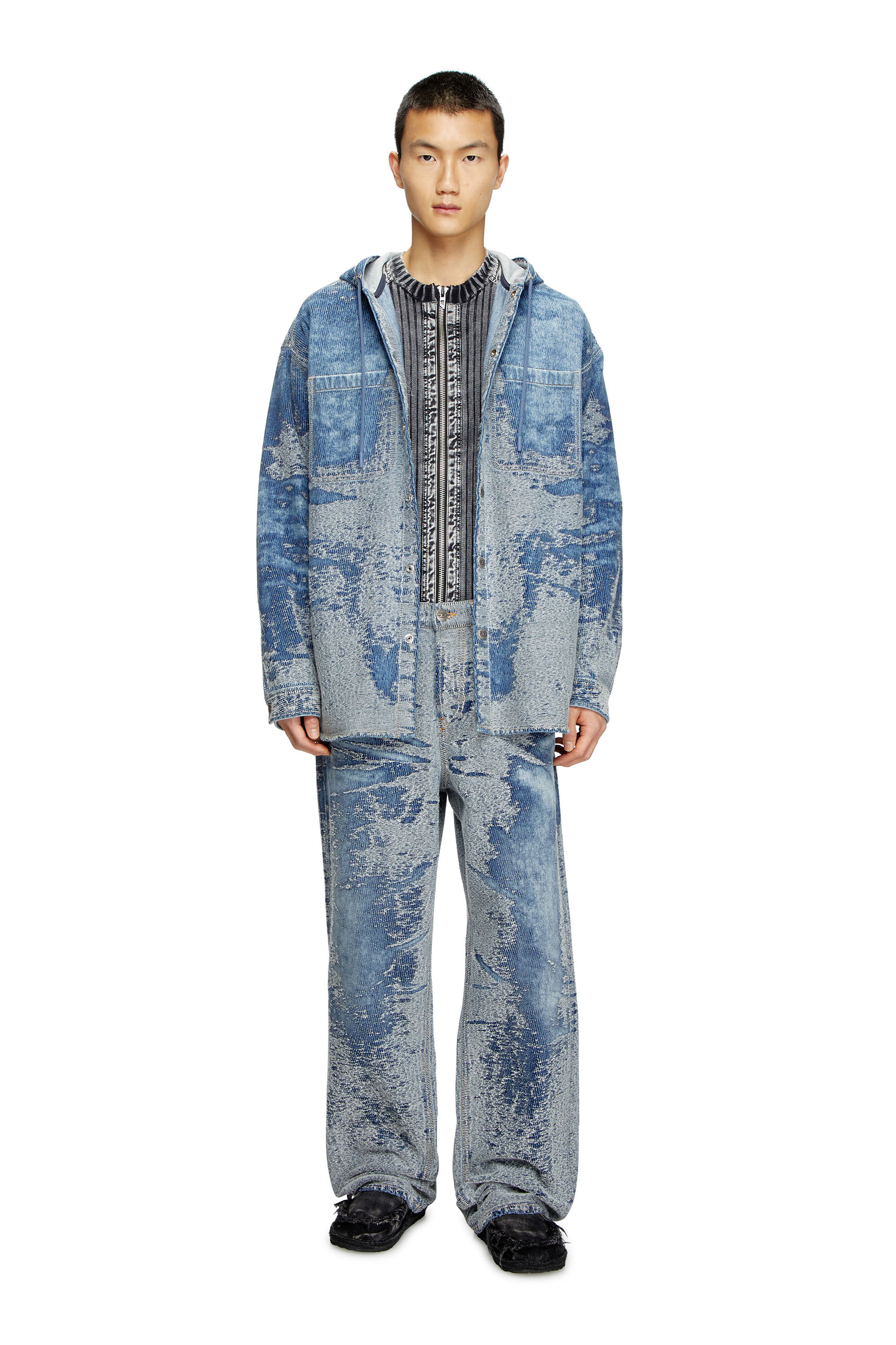 Diesel - Male's Relaxed Jeans 2001 D-Macro 007W4, Medium Blue - 1