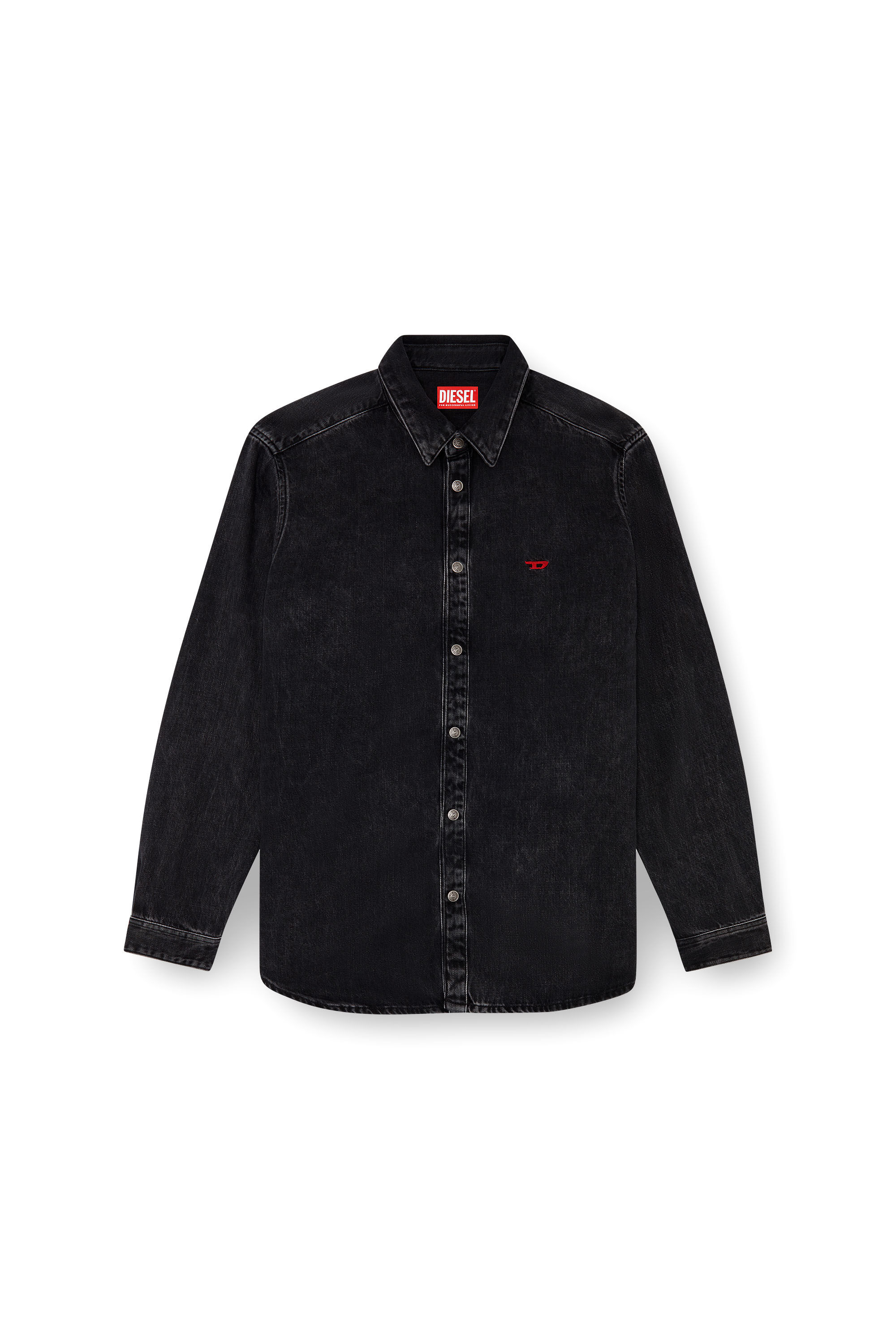 Diesel - D-SIMPLY, Male's Shirt in Tencel denim in Black - 2