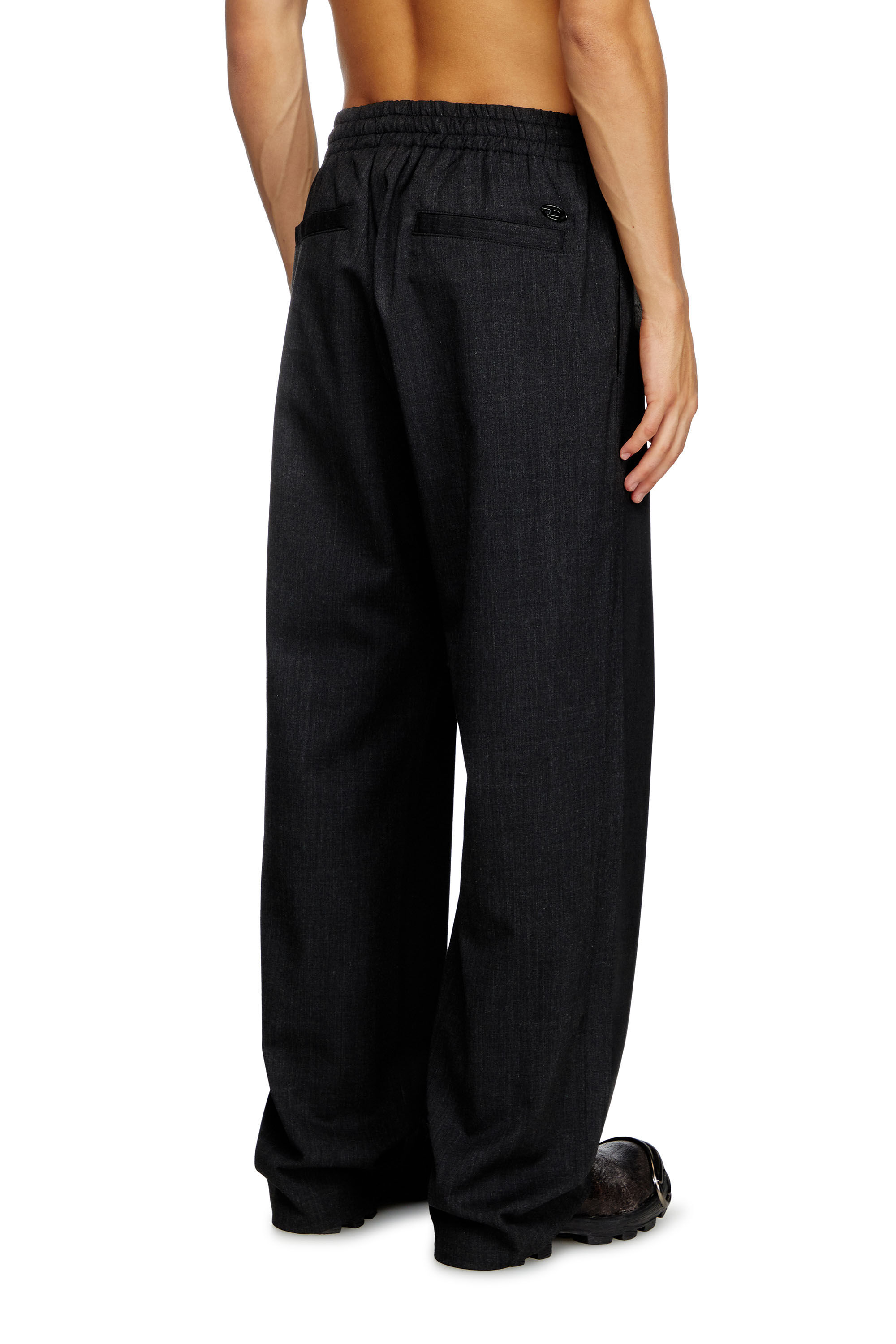 Diesel - P-CLAYS, Pantalon en laine mélangée Homme in Noir - 5