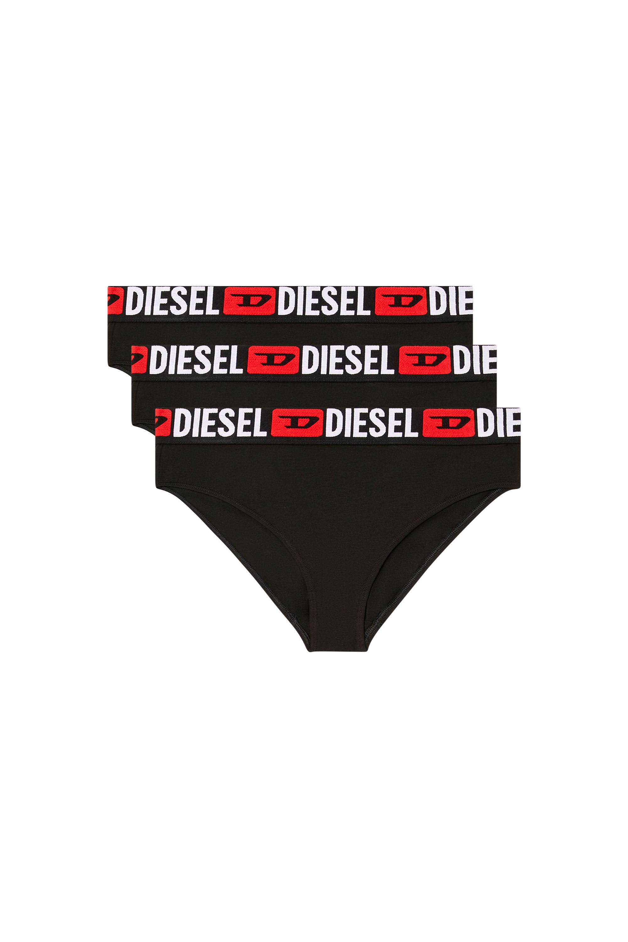 Diesel - SAM-D-CORE-3PACK, Female's Three-pack briefs with maxi-logo waist in Black - 4