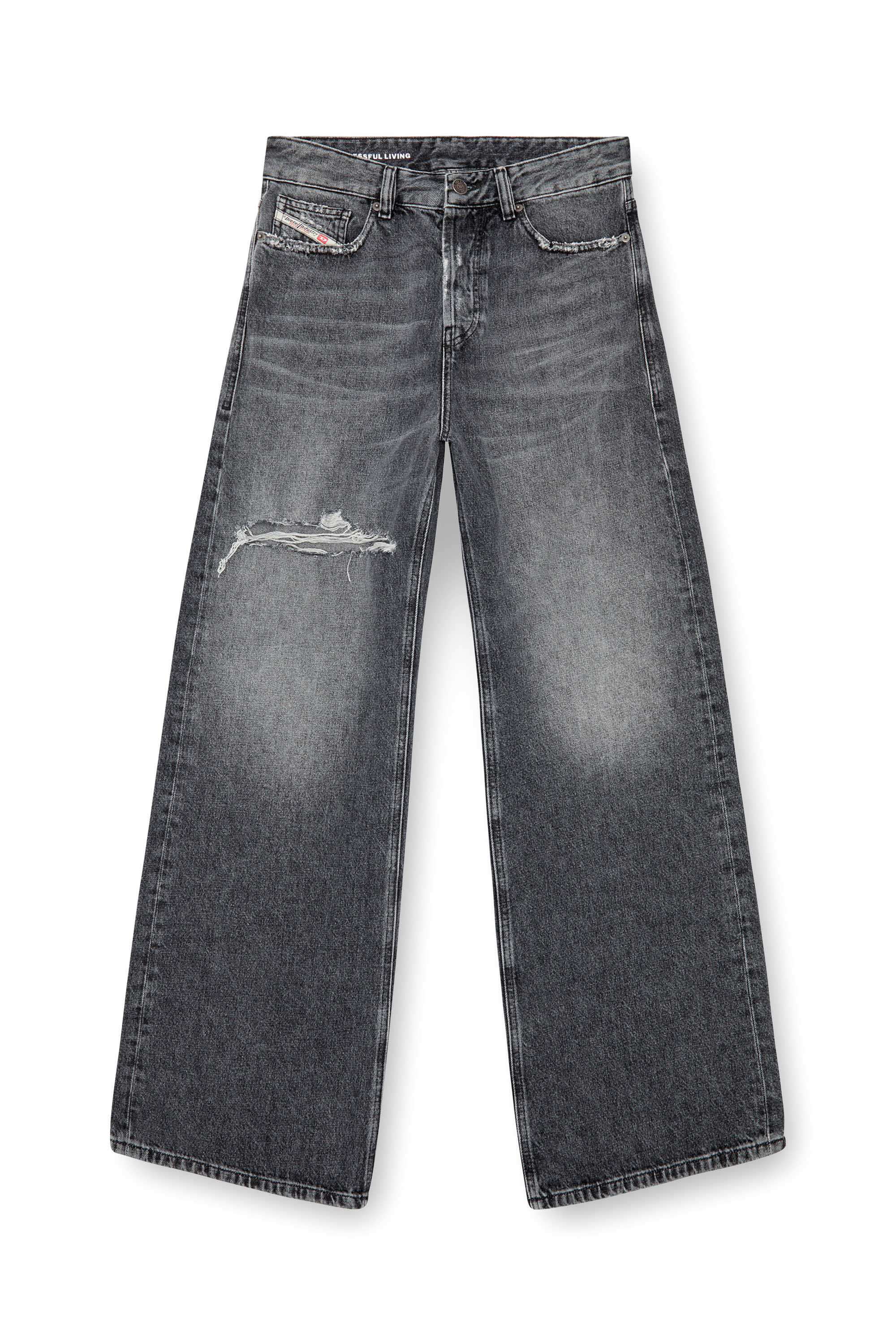 Diesel - Female's Relaxed Jeans 1996 D-Sire 007X4, Black/Dark Grey - 2