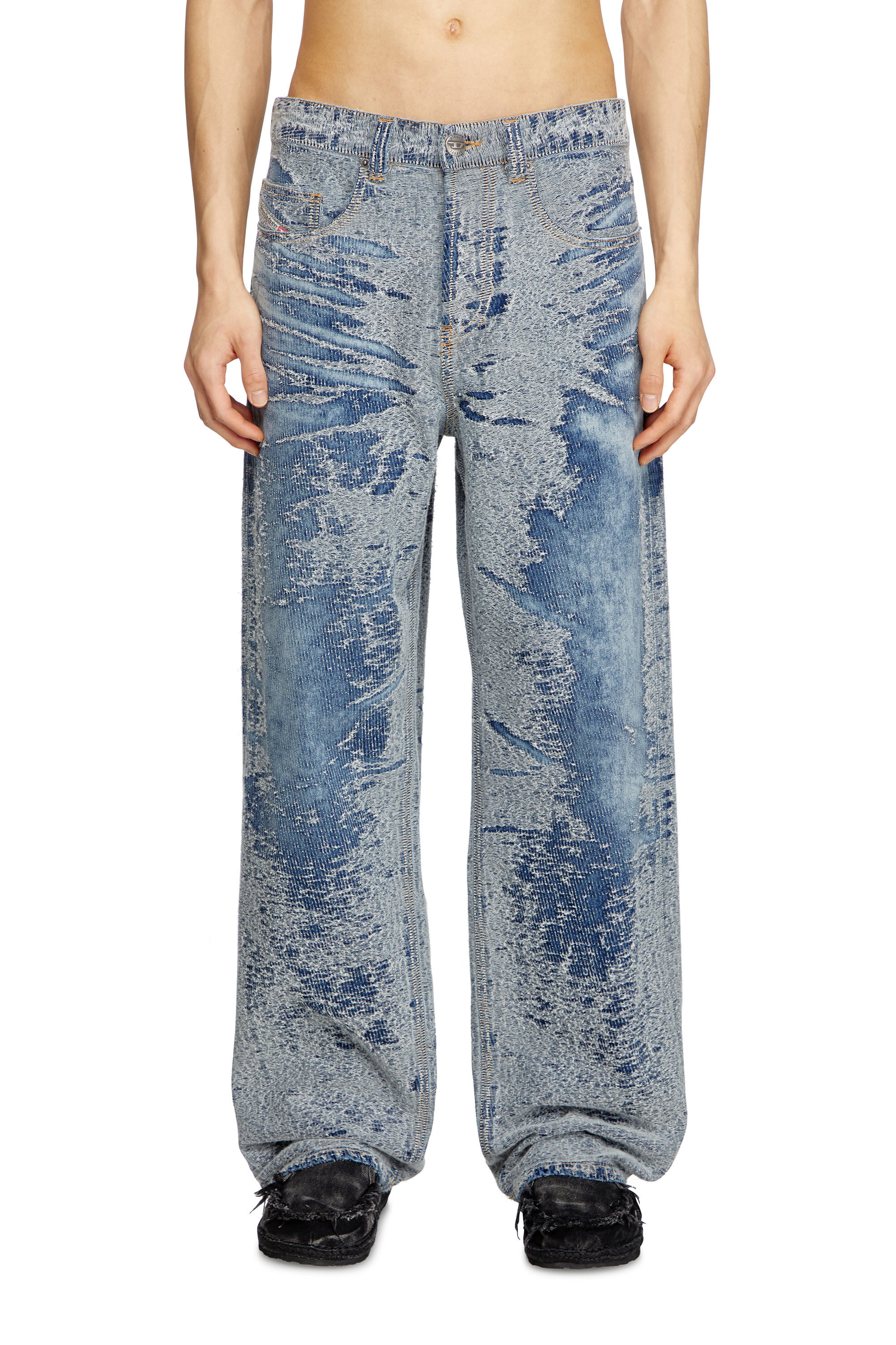 Diesel - Male's Relaxed Jeans 2001 D-Macro 007W4, Medium Blue - 3