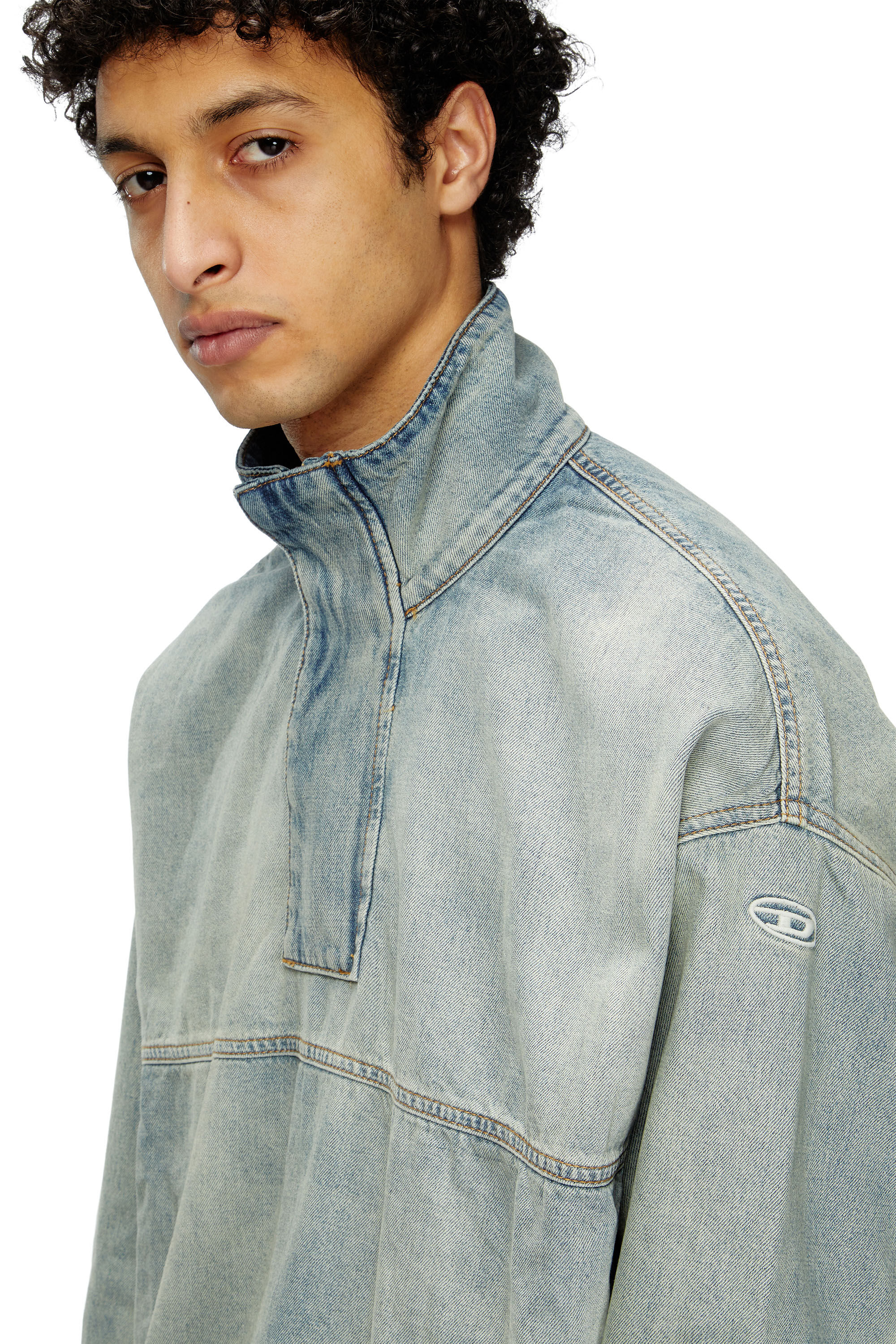 Diesel - D-FLOW-S1, Pull en denim bicolore clair Mixte in Bleu - 4