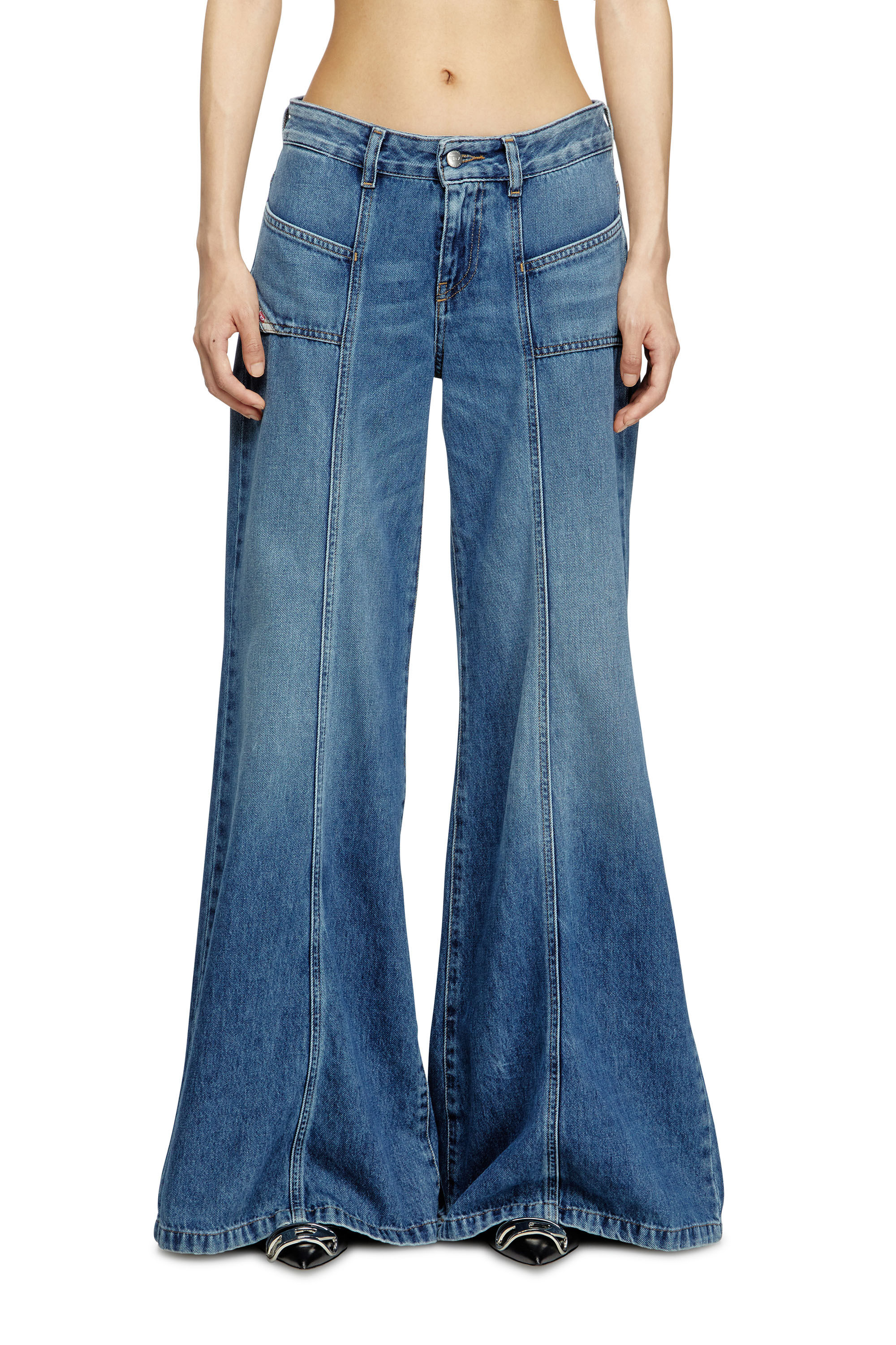 Diesel - Female's Flare Jeans D-Akii 09M56, Medium Blue - 3