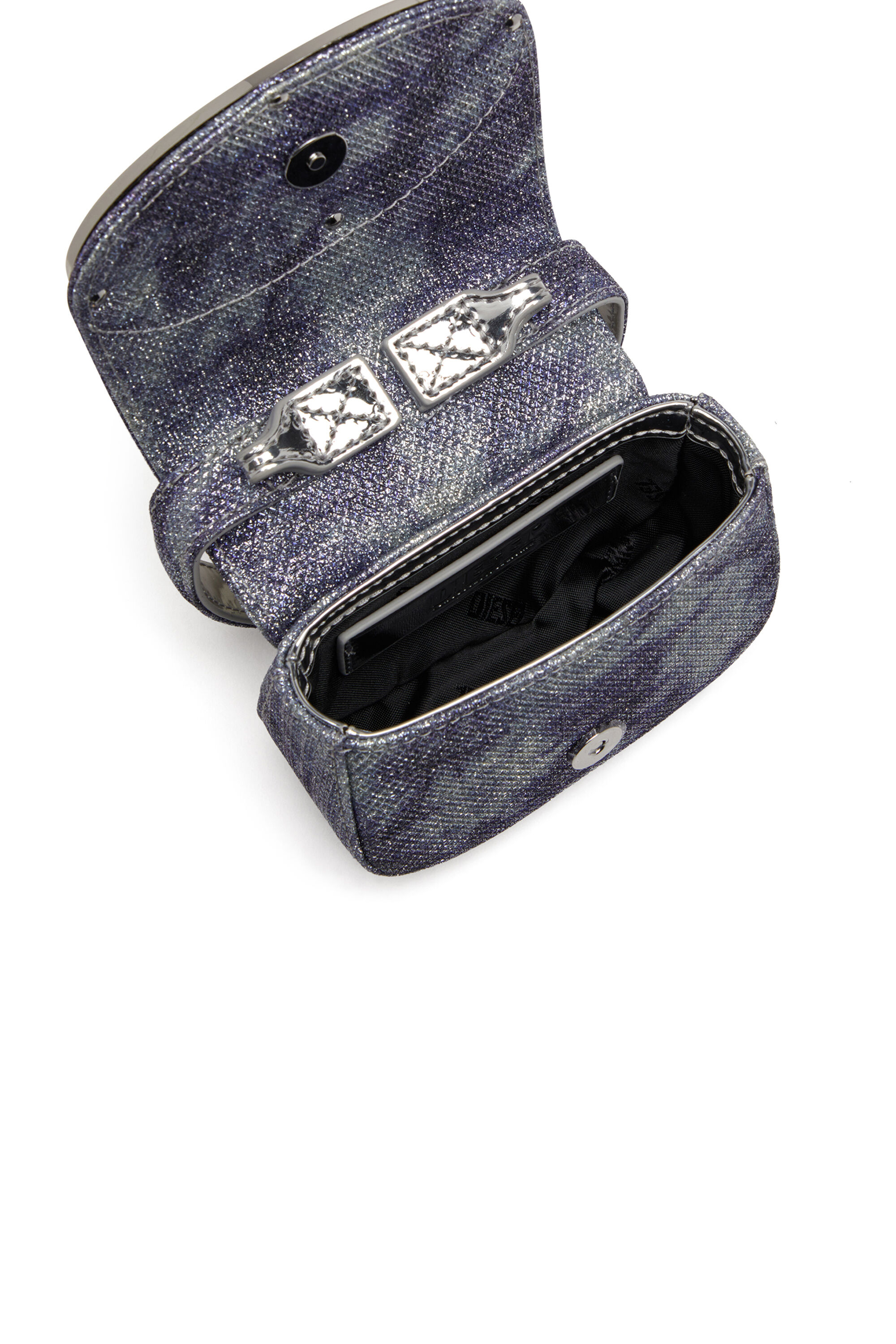 Diesel - 1DR XS, 1DR Xs-Mini sac emblématique en tissu brillant Femme in Bleu - 2