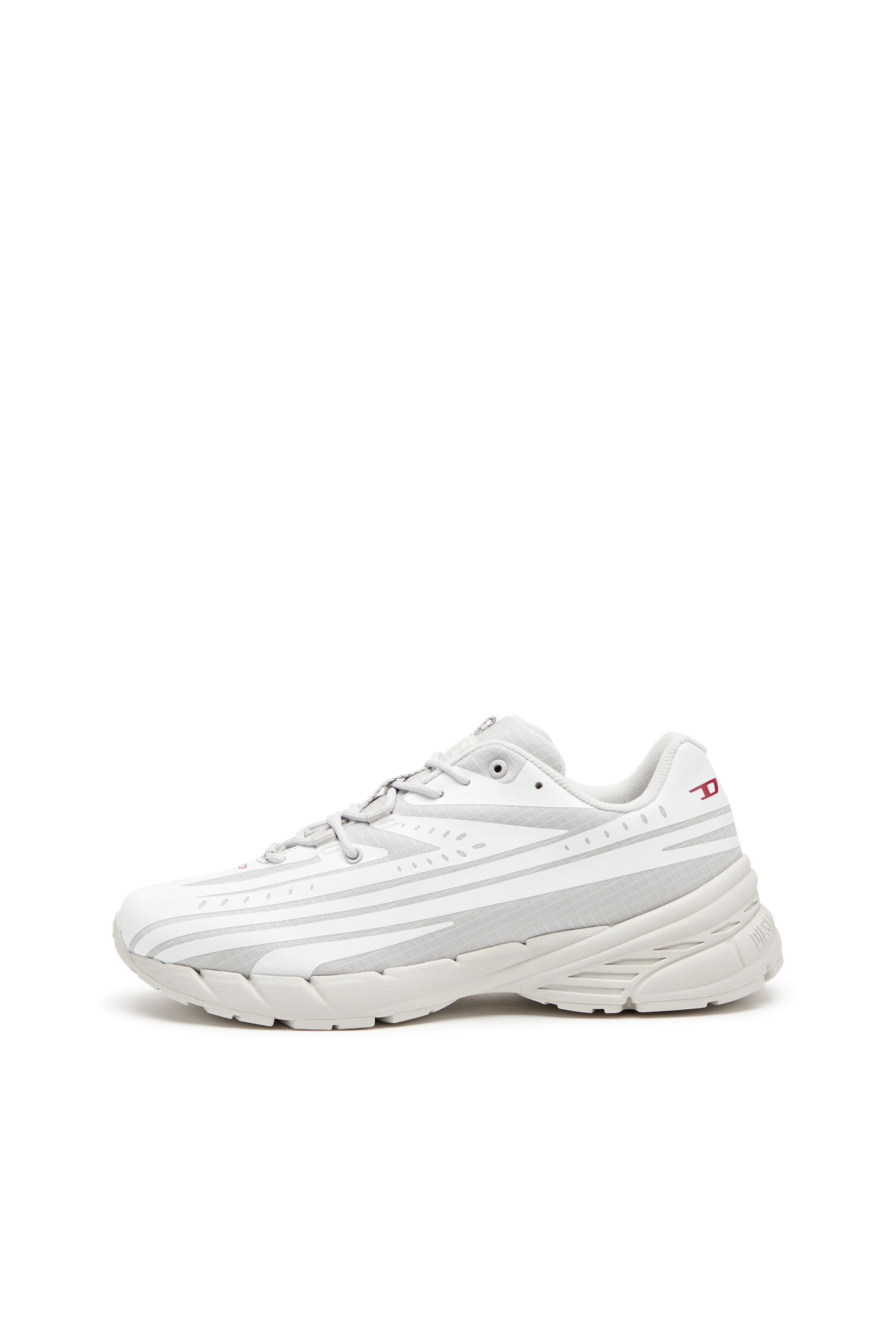 Diesel - D-AIRSPEED LOW, Male's D-Airspeed Low-Striped sneakers in coated ripstop in White/Grey - 7