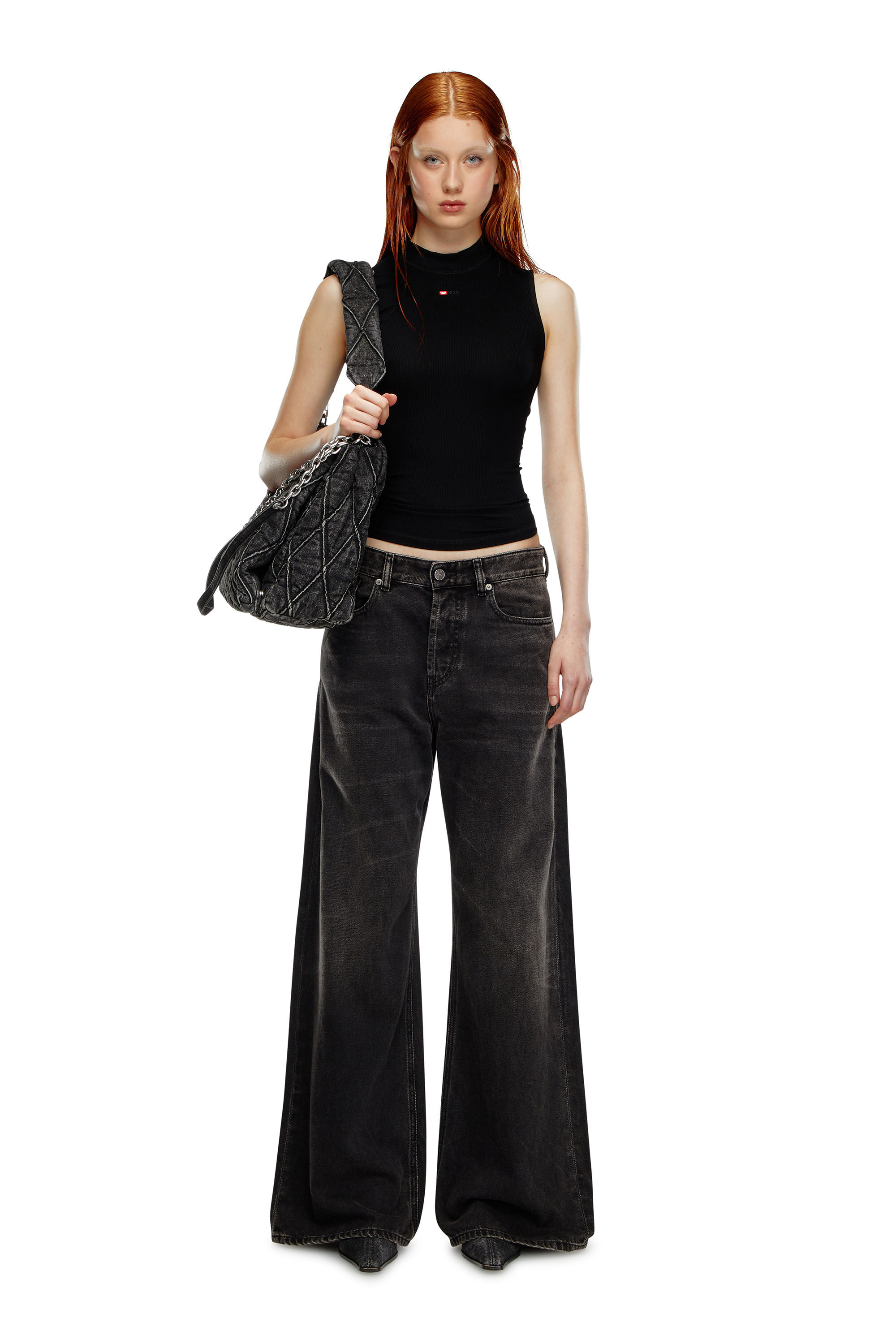 Diesel - Relaxed Jeans 1996 D-Sire 09J96 Femme, Noir/Gris foncé - Image 1
