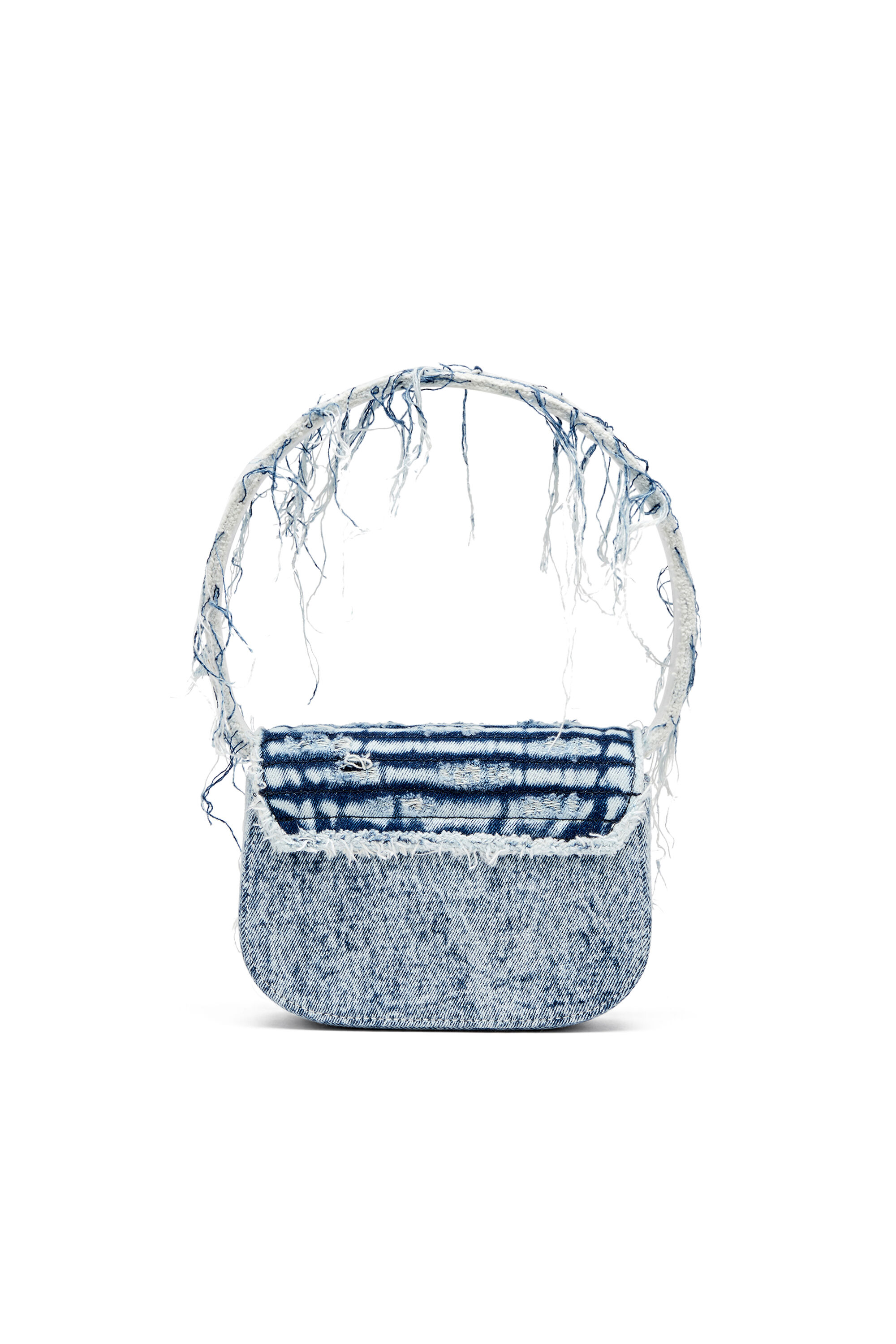 Diesel - 1DR, 1DR-Sac iconique à bandoulière en denim effiloché Femme in Bleu - 3