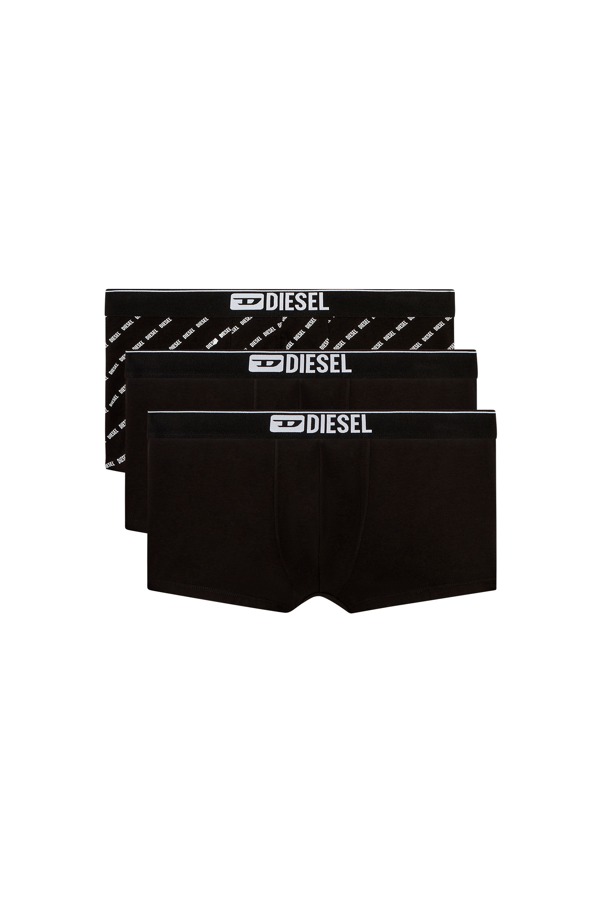 Diesel - DAMIEN-THREEPACK, Lot de trois boxers à logo en diagonale Homme in Noir - 4