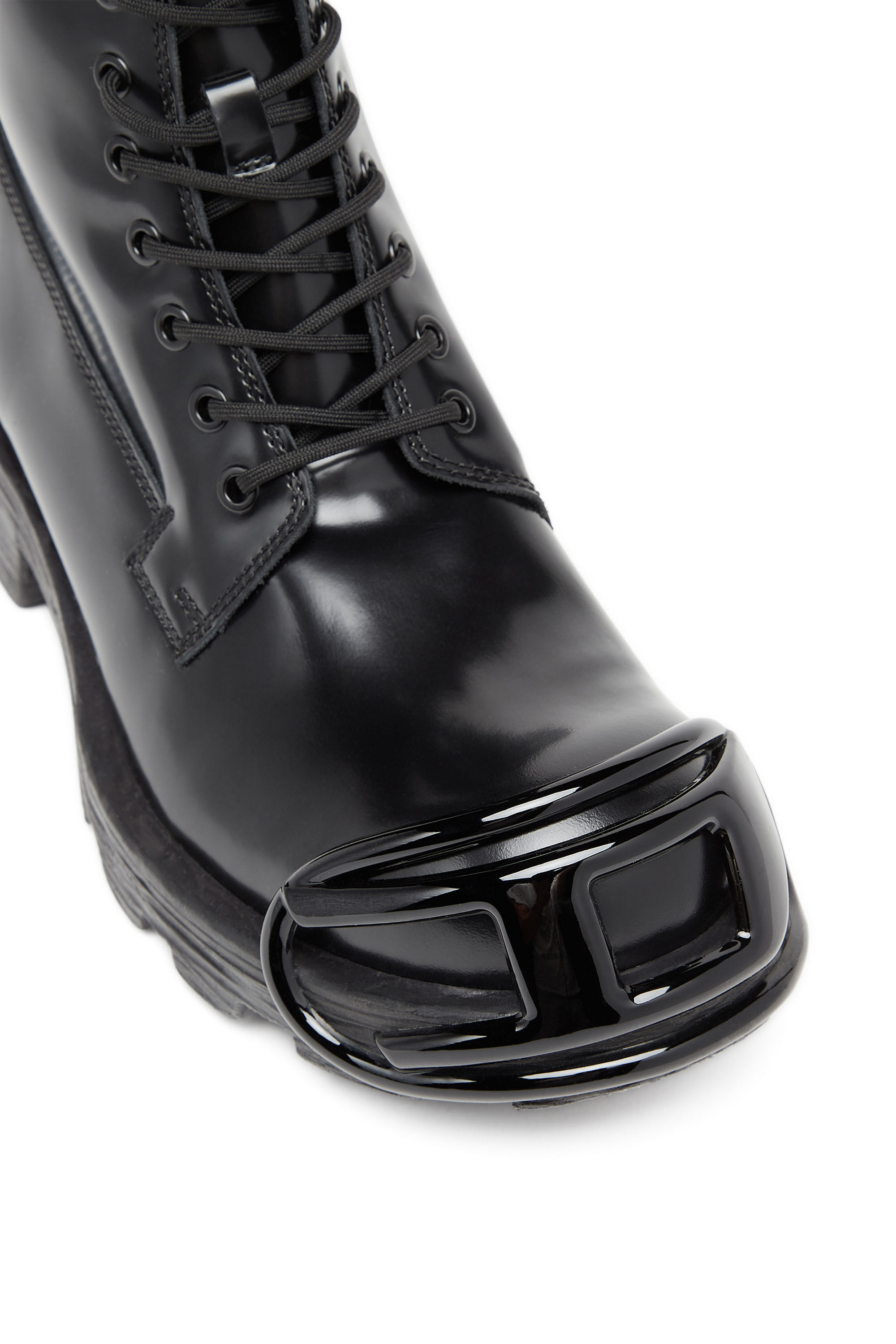Diesel - D-HAMMER BT D, D-Hammer-Bottes en cuir avec embout Oval D Homme in Noir - 4