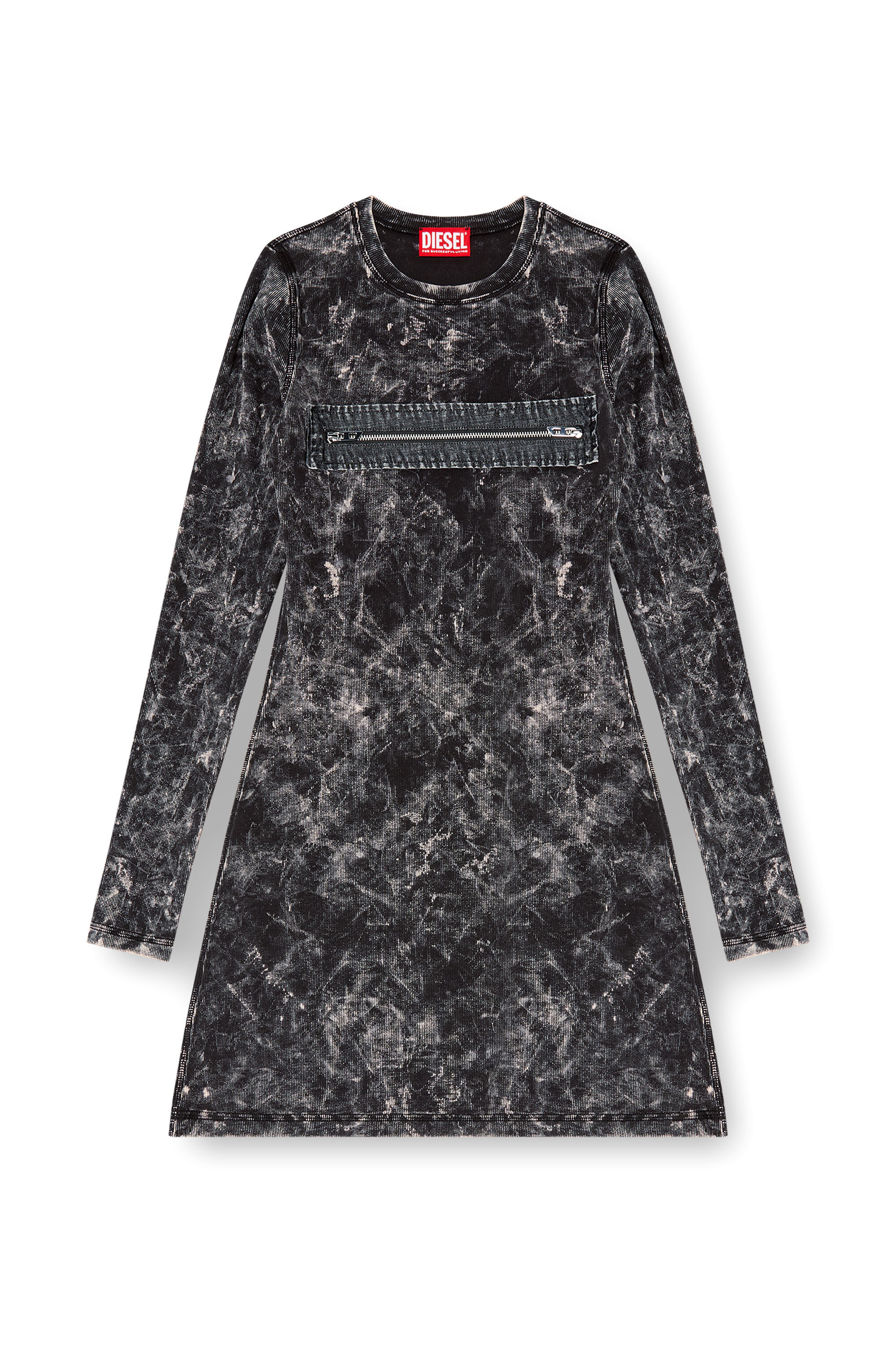 Diesel - D-ERCO, Female's Short dress with zipped cut-out in Black - 2