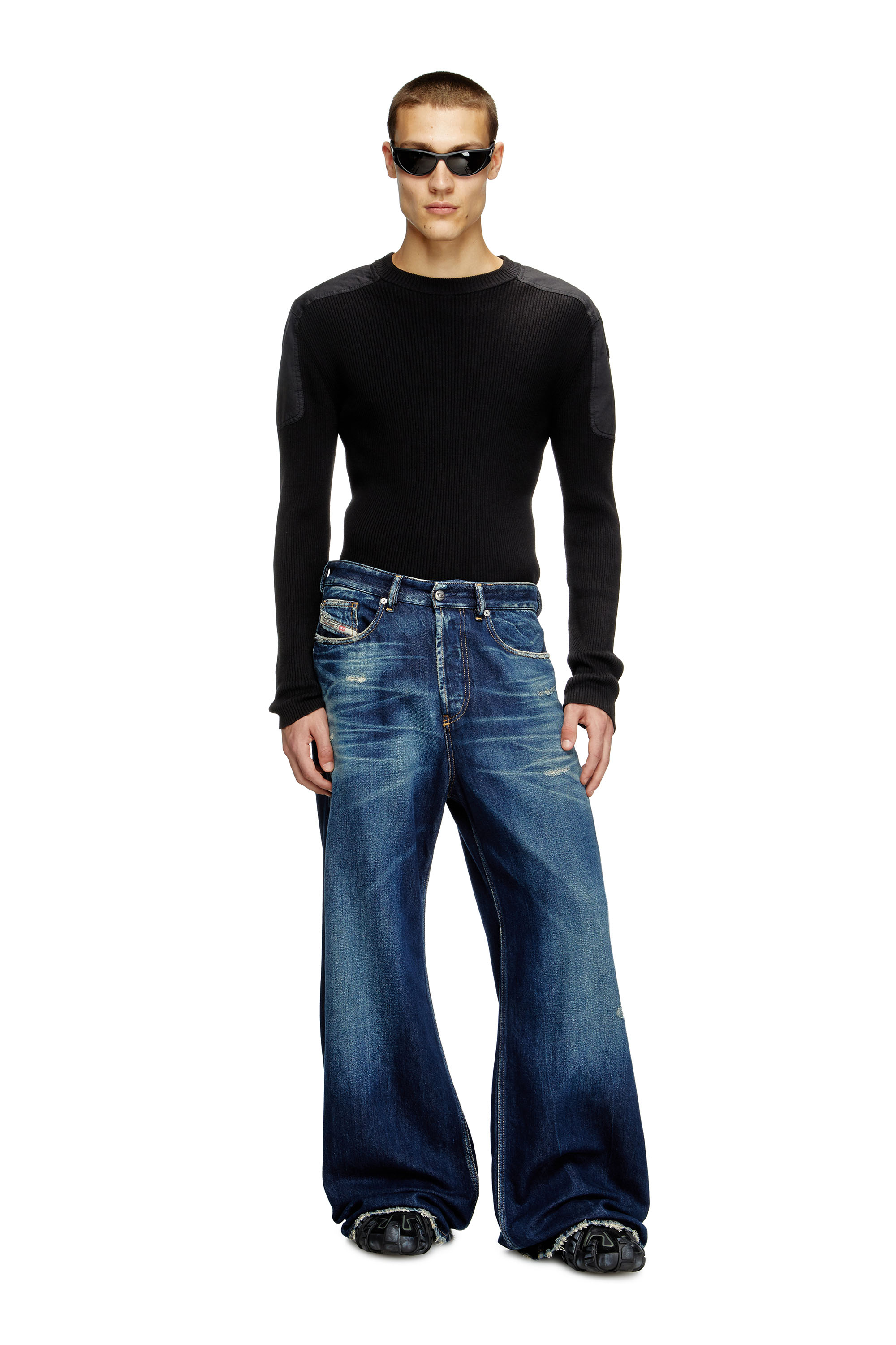 Diesel - Relaxed Jeans D-Rise 09M06 Homme, Bleu Foncé - Image 3