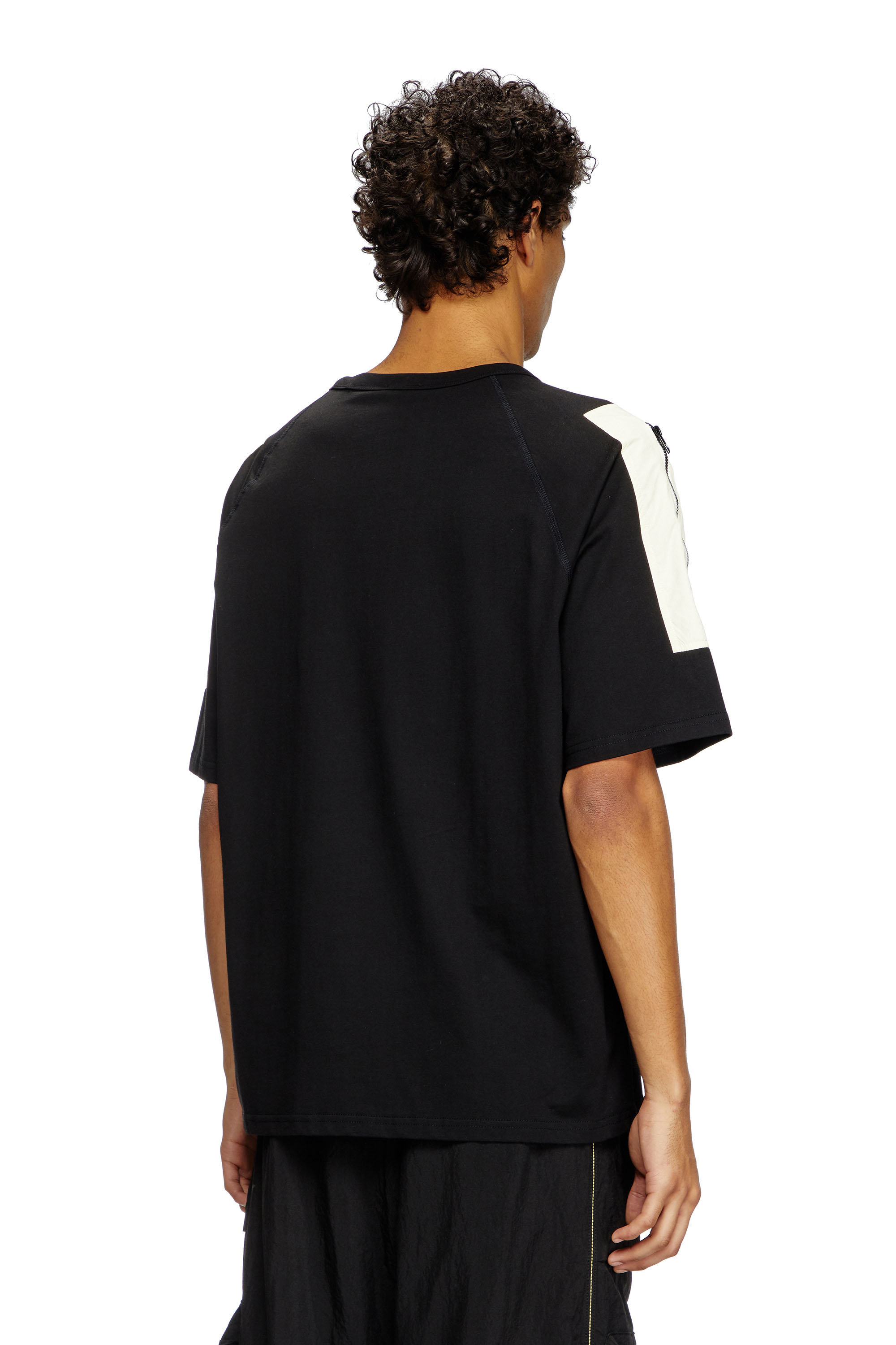 Diesel - T-FAUSTY, Male's T-shirt with patch pocket detail in Black - 4
