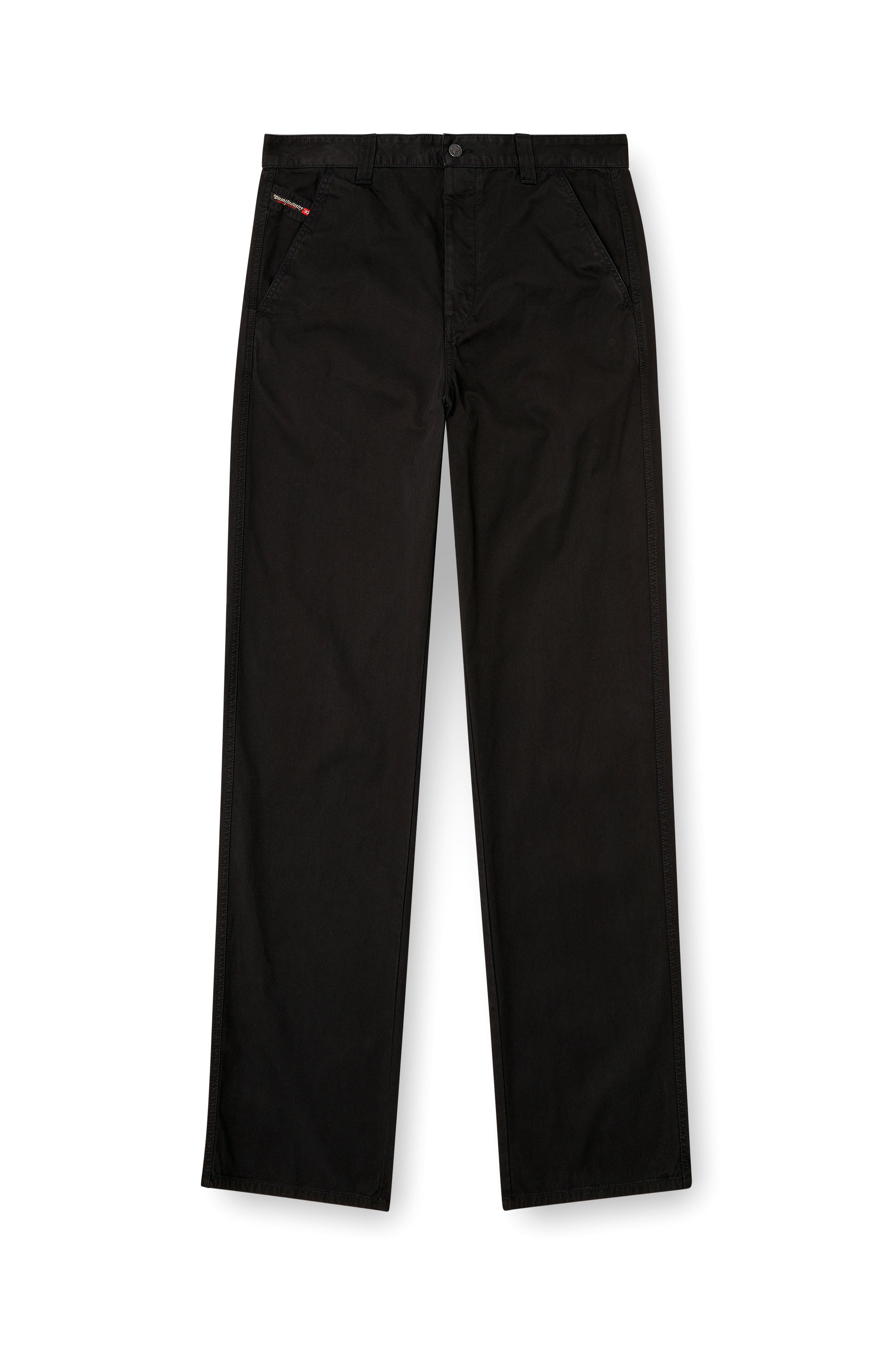 Diesel - P-HANT-CHINO, Pantalon chino Homme in Noir - 4