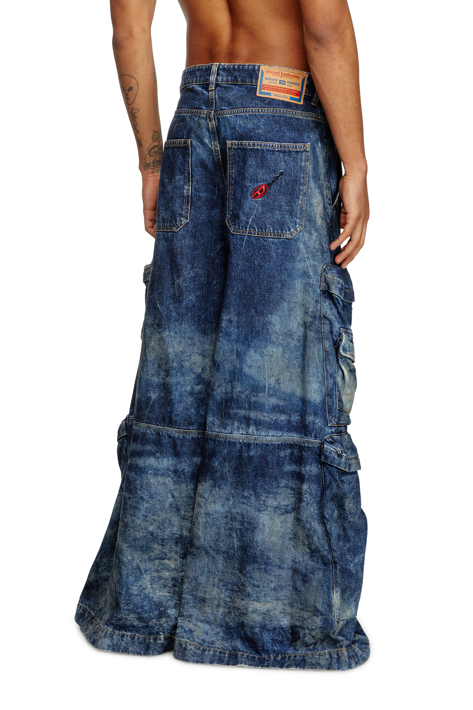 Diesel - Relaxed Jeans D-Giappo 0DBCW Mixte, Bleu Foncé - Image 4