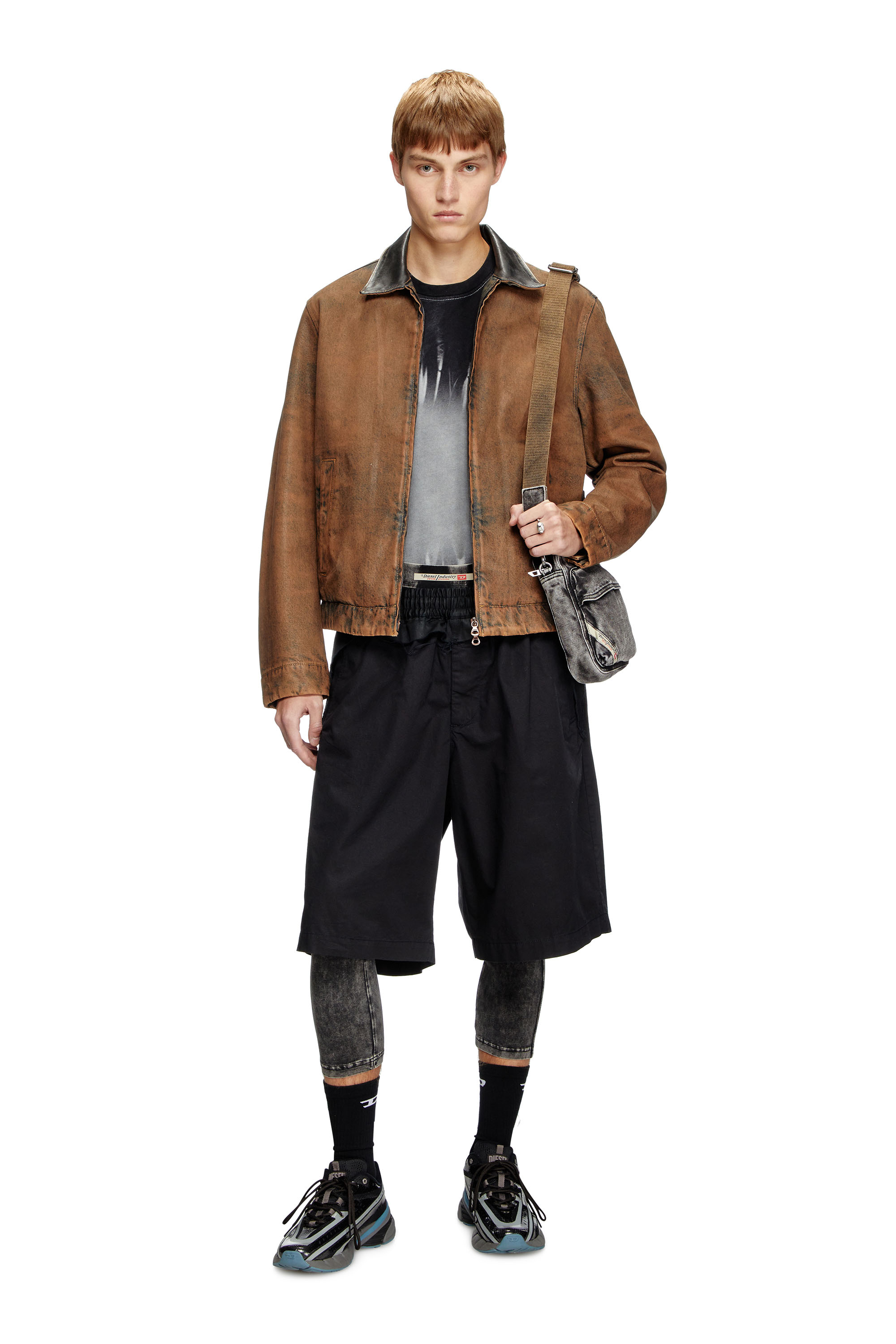 Diesel - P-GUSTAF-SHORT, Short cargo Homme in Noir - 2