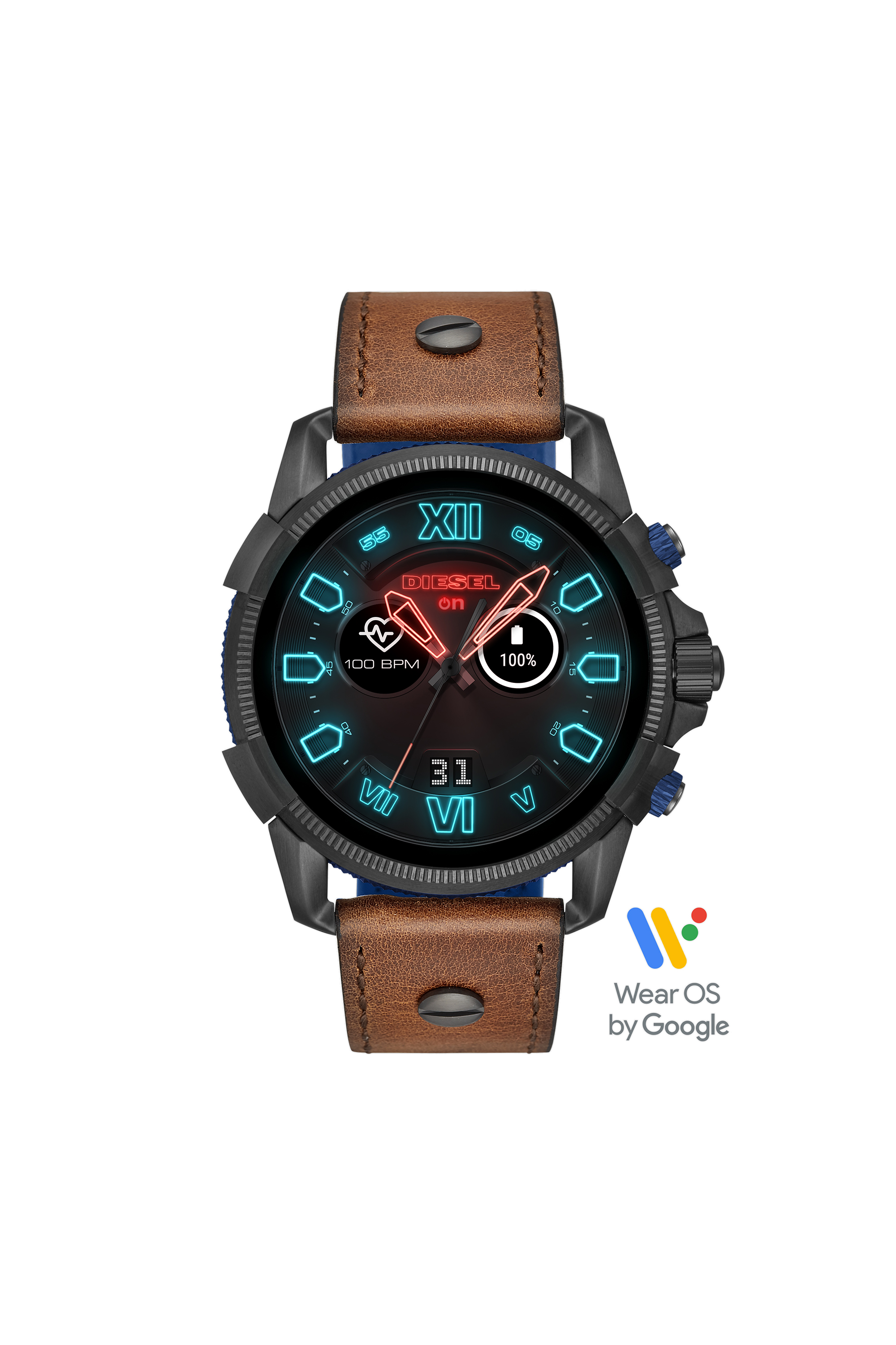 Diesel - DT2009, Male's Full Guard 2.5 smartwatch brown leather in Brown - 1