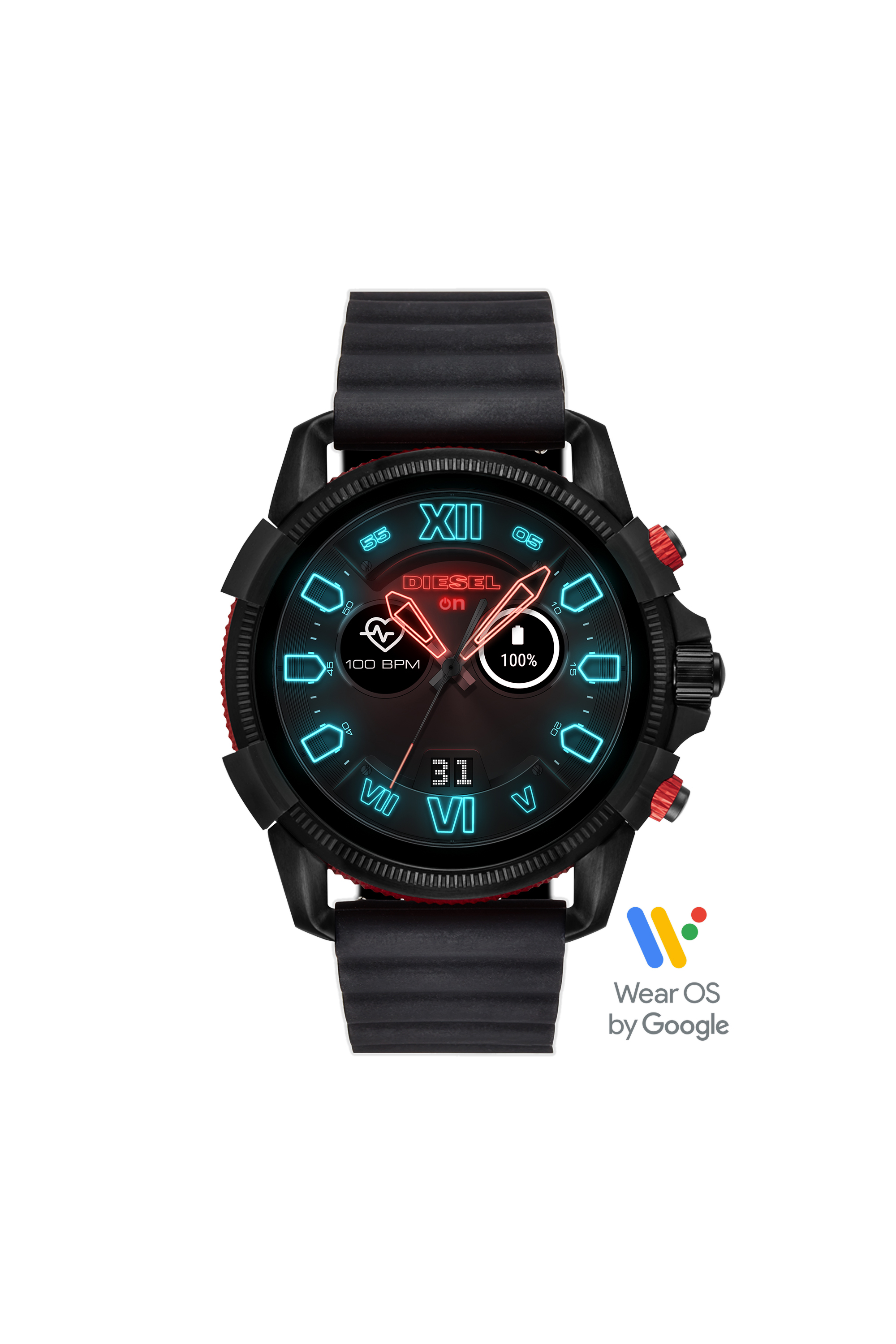 Diesel - DT2010, Male's Full Guard 2.5 smartwatch black silicone in Black - 1