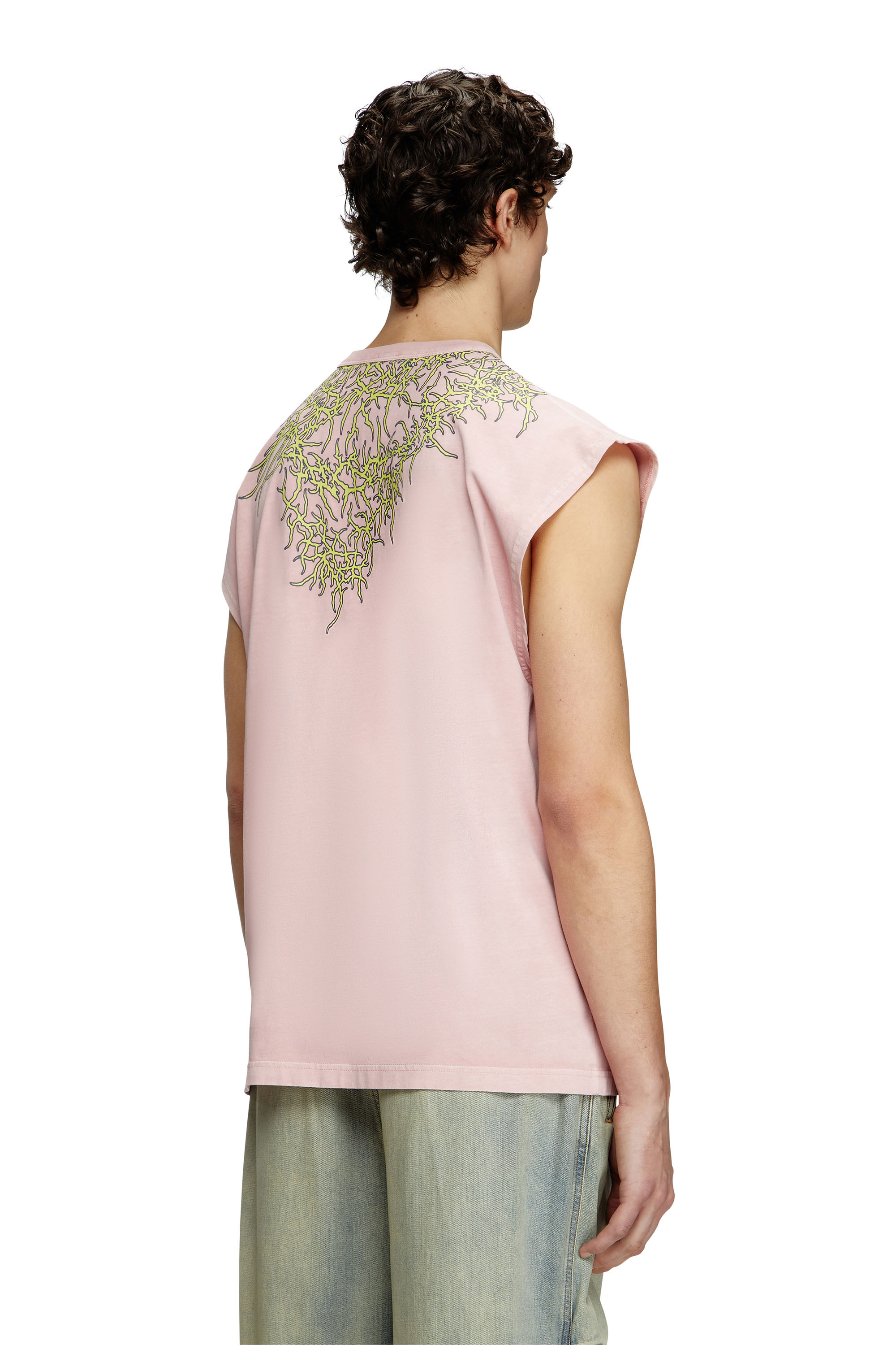 Diesel - T-BOXT-SL-R1, Male's Tank top with tattoo graphics in Pink - 4