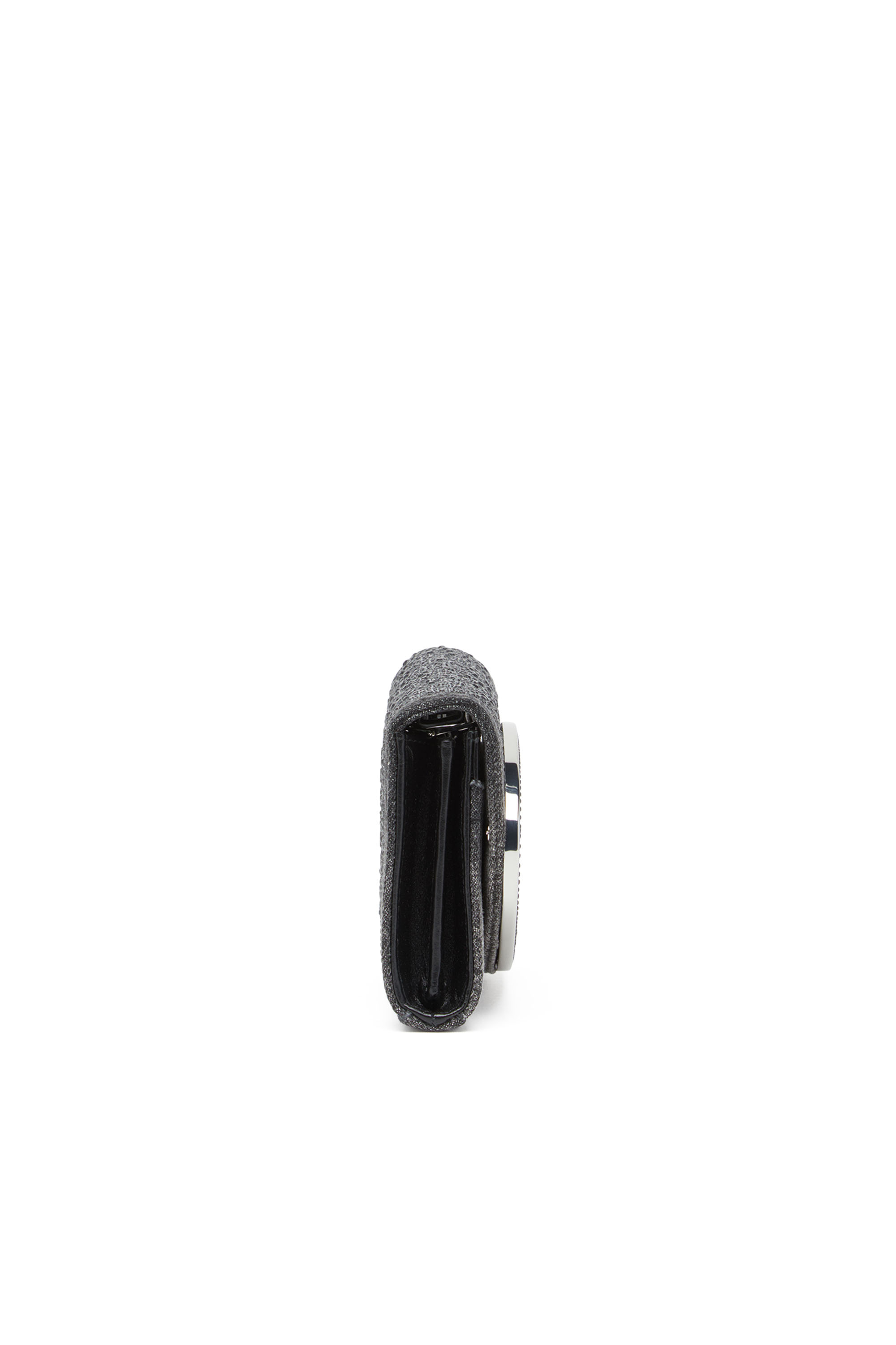 Diesel - 1DR WALLET STRAP, Female's Wallet purse in crystal denim in Black - 3