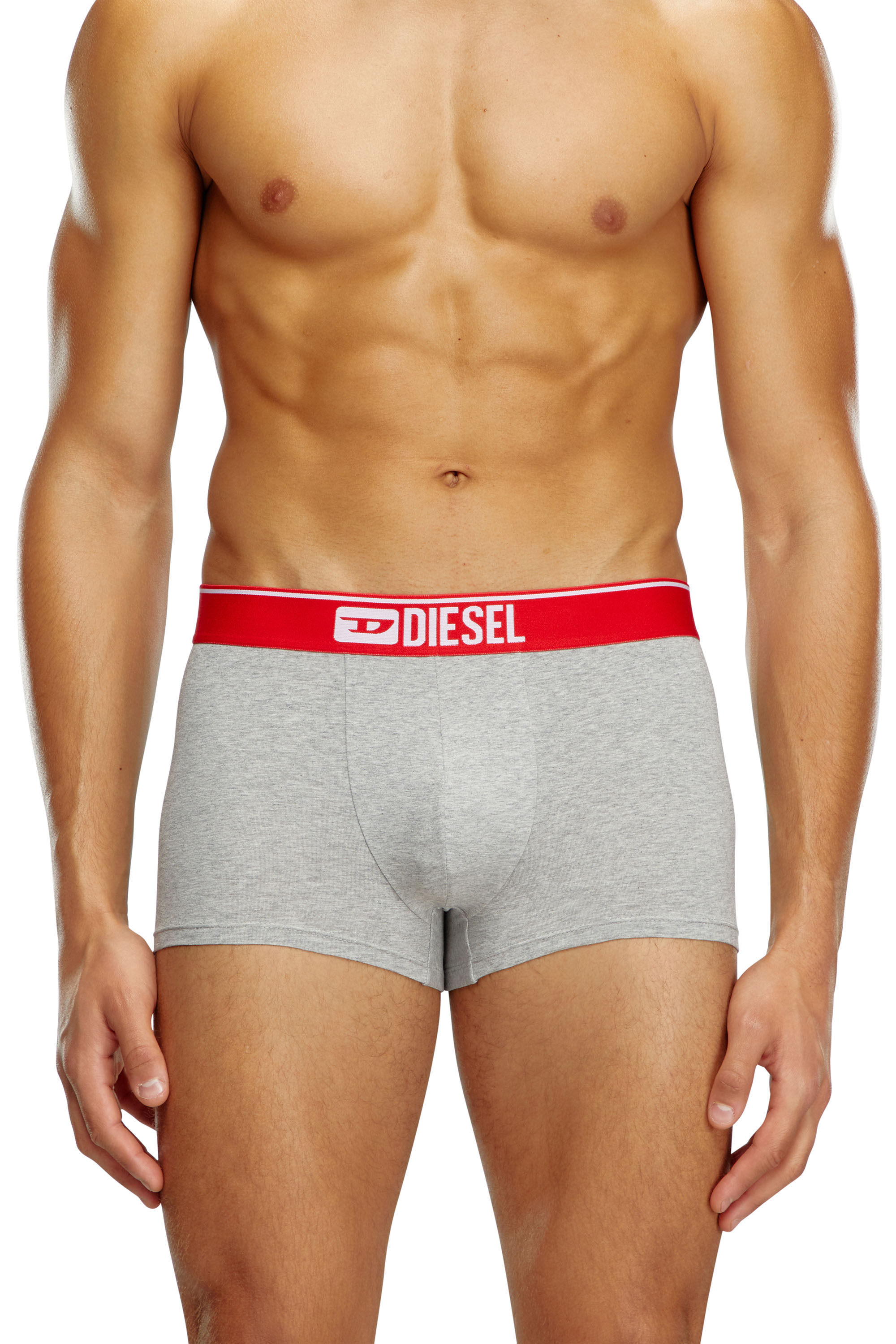 Diesel - UMBX-DAMIENTHREEPACK, Male's Three-pack of plain boxer in Red/Grey - 2