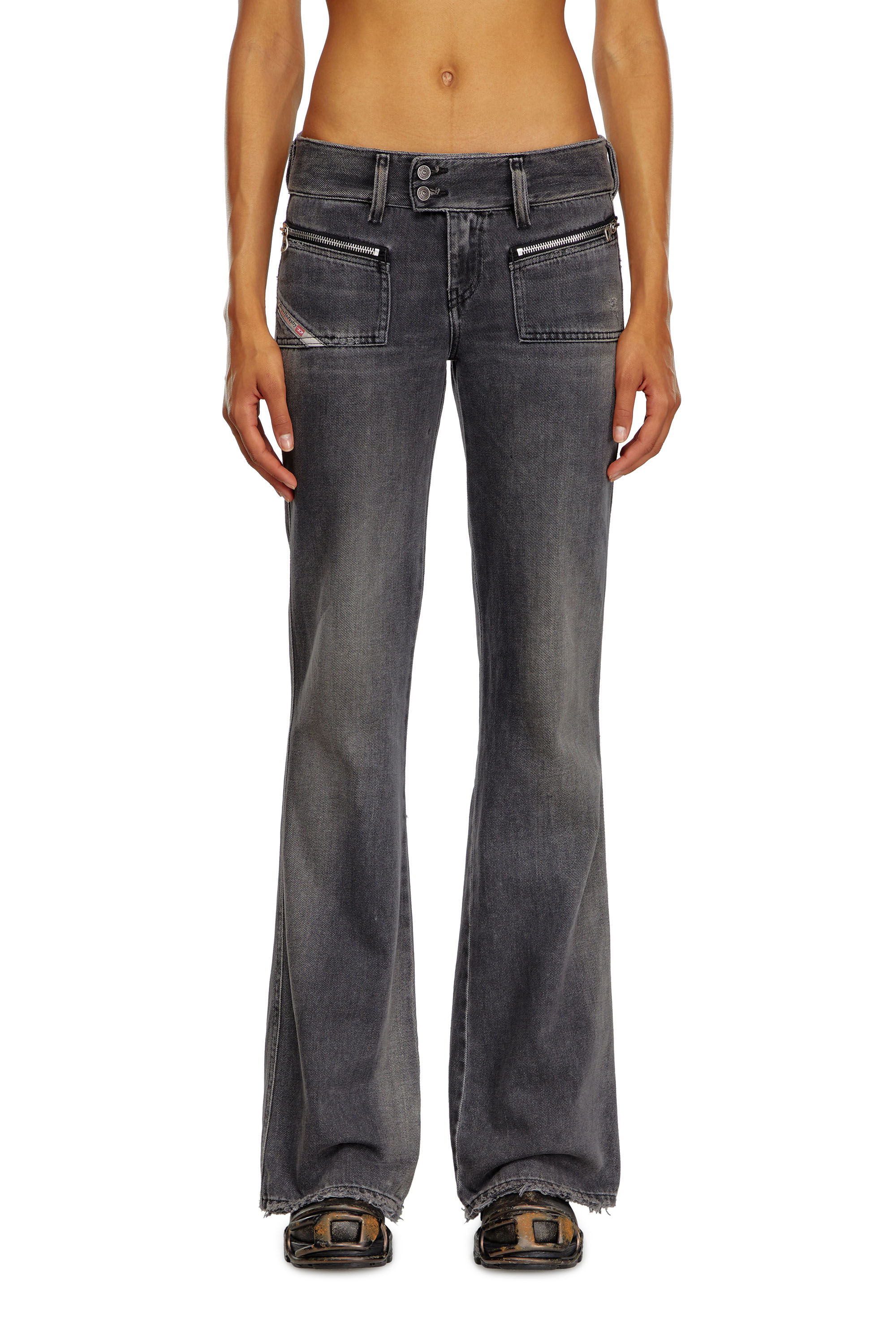 Diesel - Female's Bootcut Jeans D-Hush 09K14, Black/Dark Grey - 1