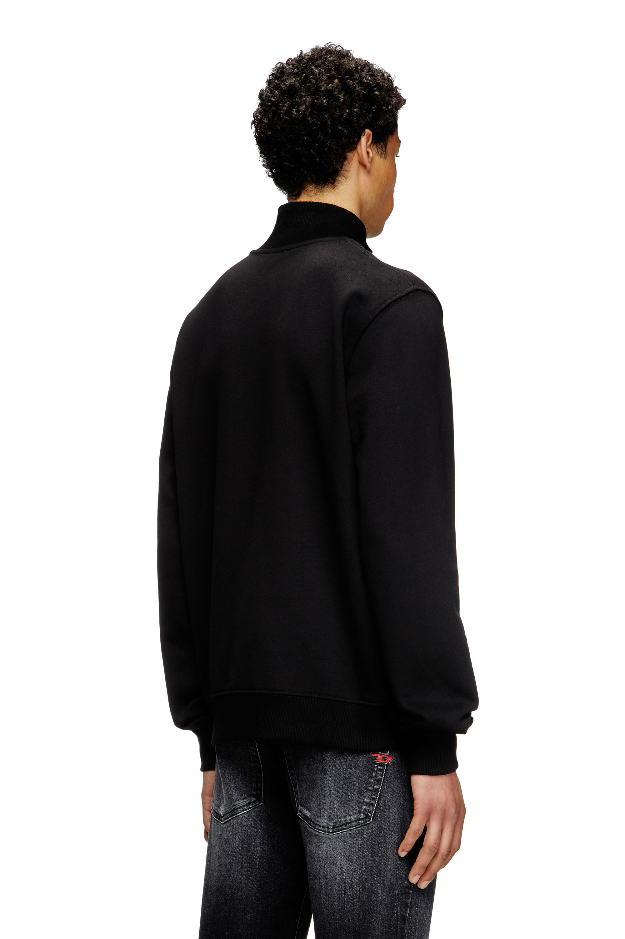 Diesel - S-LOCK-DOVAL-PJ, Veste de survêtement avec empiècement Oval D Homme in Noir - 3