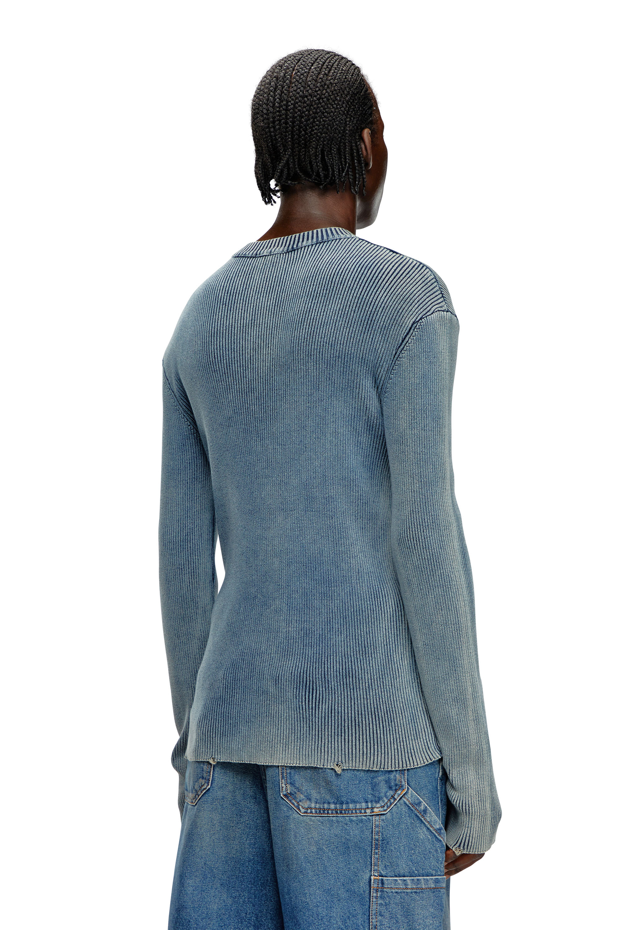 Diesel - K-DARIN-A, Pull cut-out avec Oval D Homme in Bleu - 4
