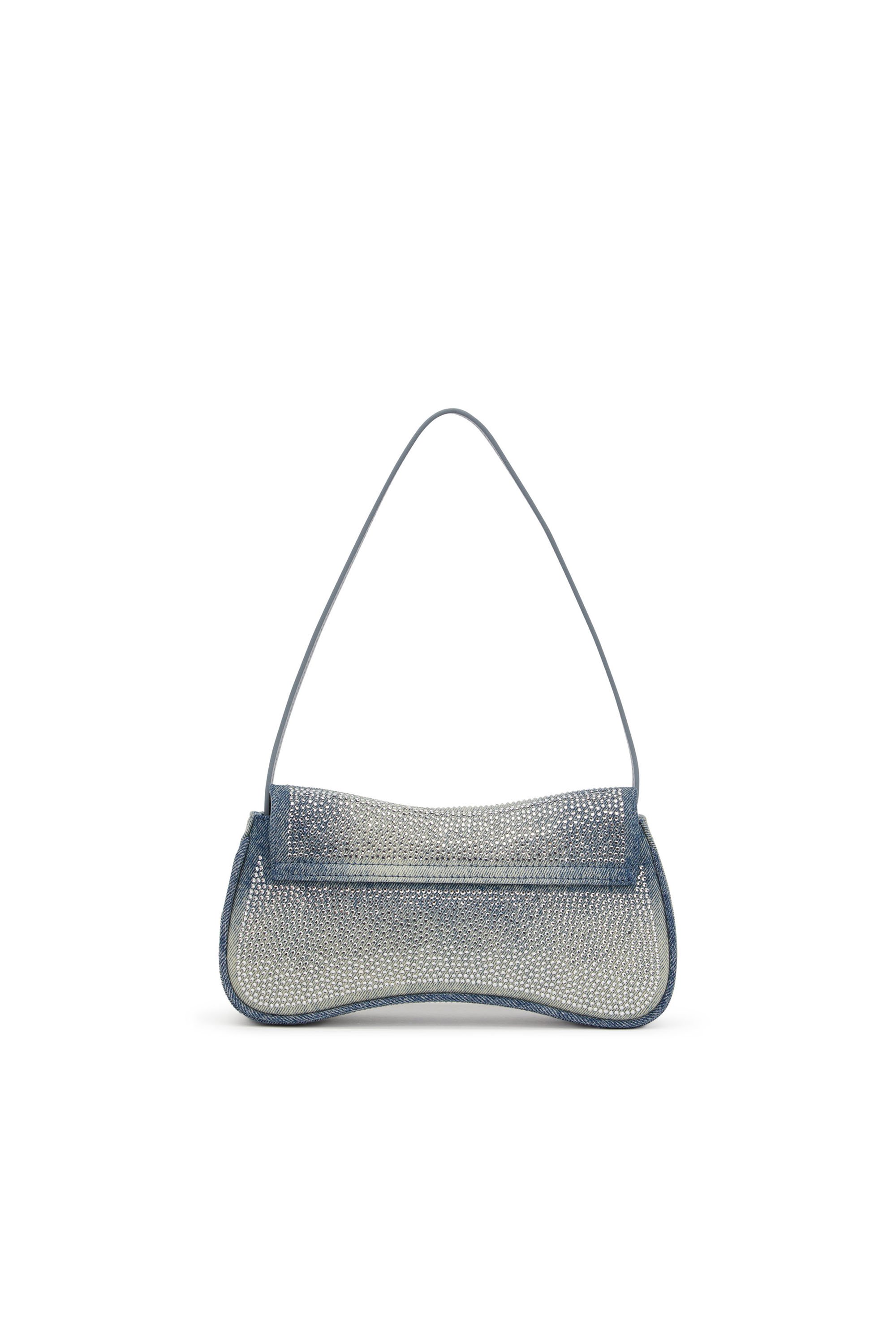 Diesel - PLAY CLUTCH, Female's Play-Crystal clutch in solarised denim in Light Blue - 2