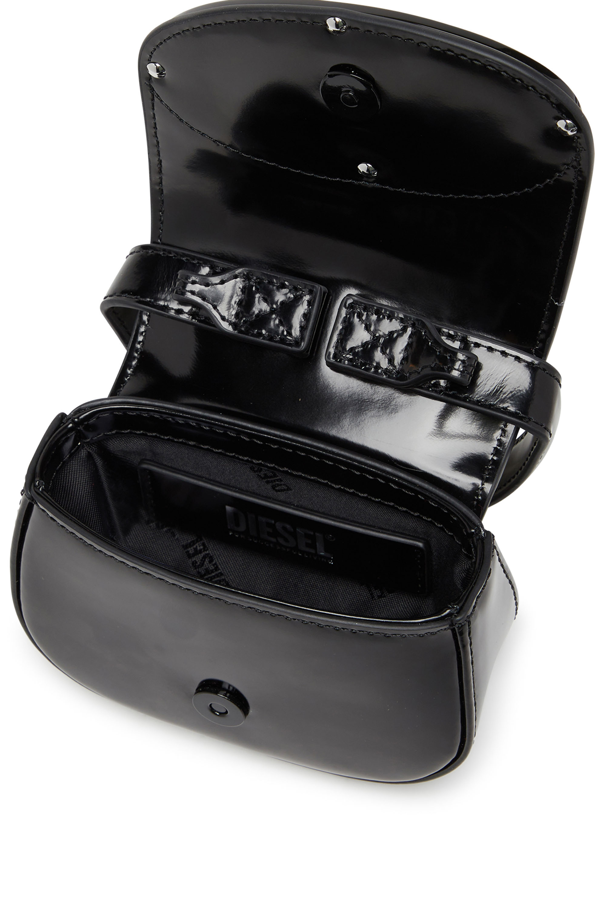Diesel - 1DR-XS-S, Female's 1DR-XS-S-Iconic mini bag in mirrored leather in Black - 4