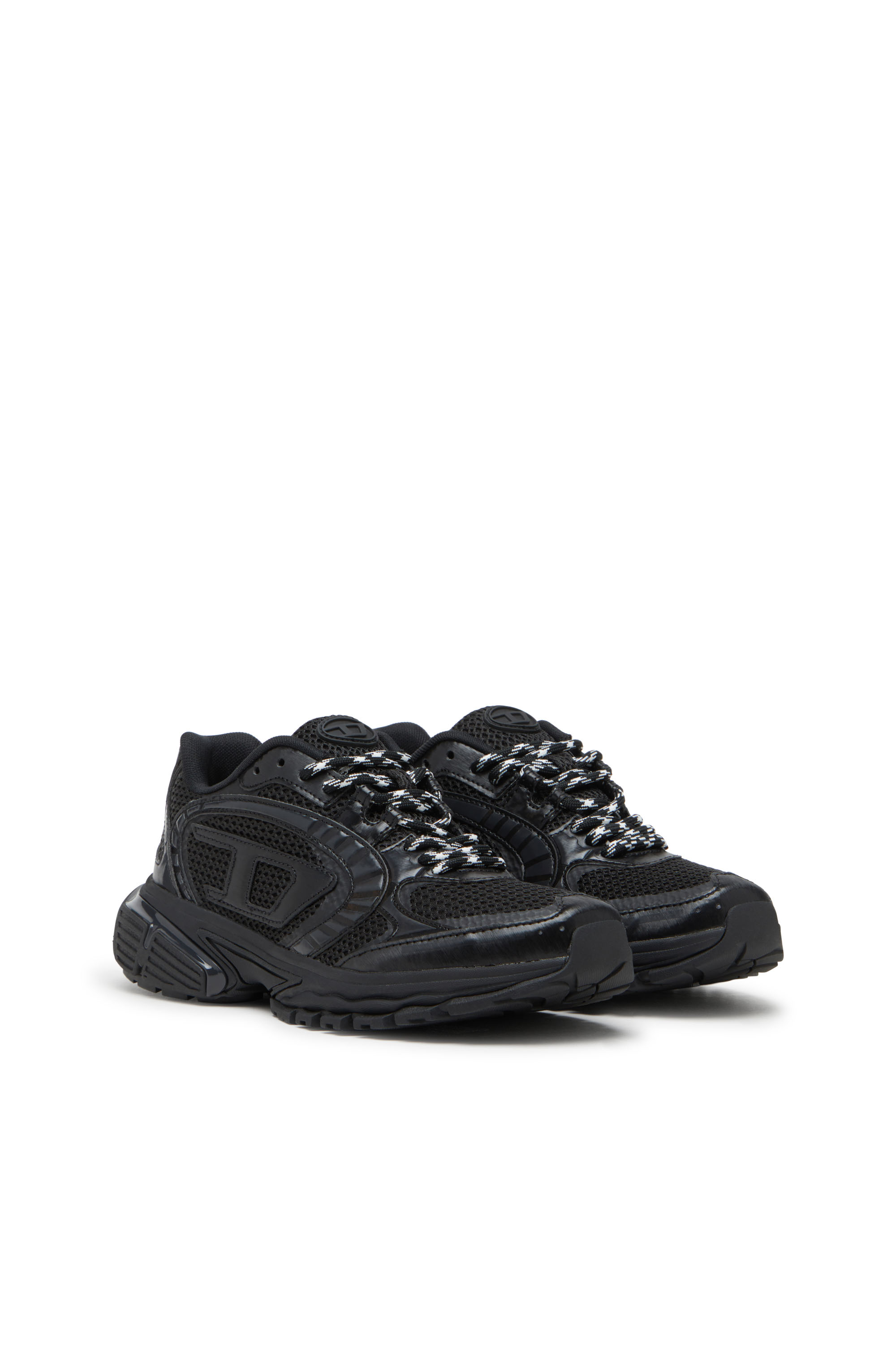 Diesel - S-PRO-V-DENSE LOW W, Female's S-Pro-V-Dense-Monochrome mesh sneakers with Oval D logo in Black - 2