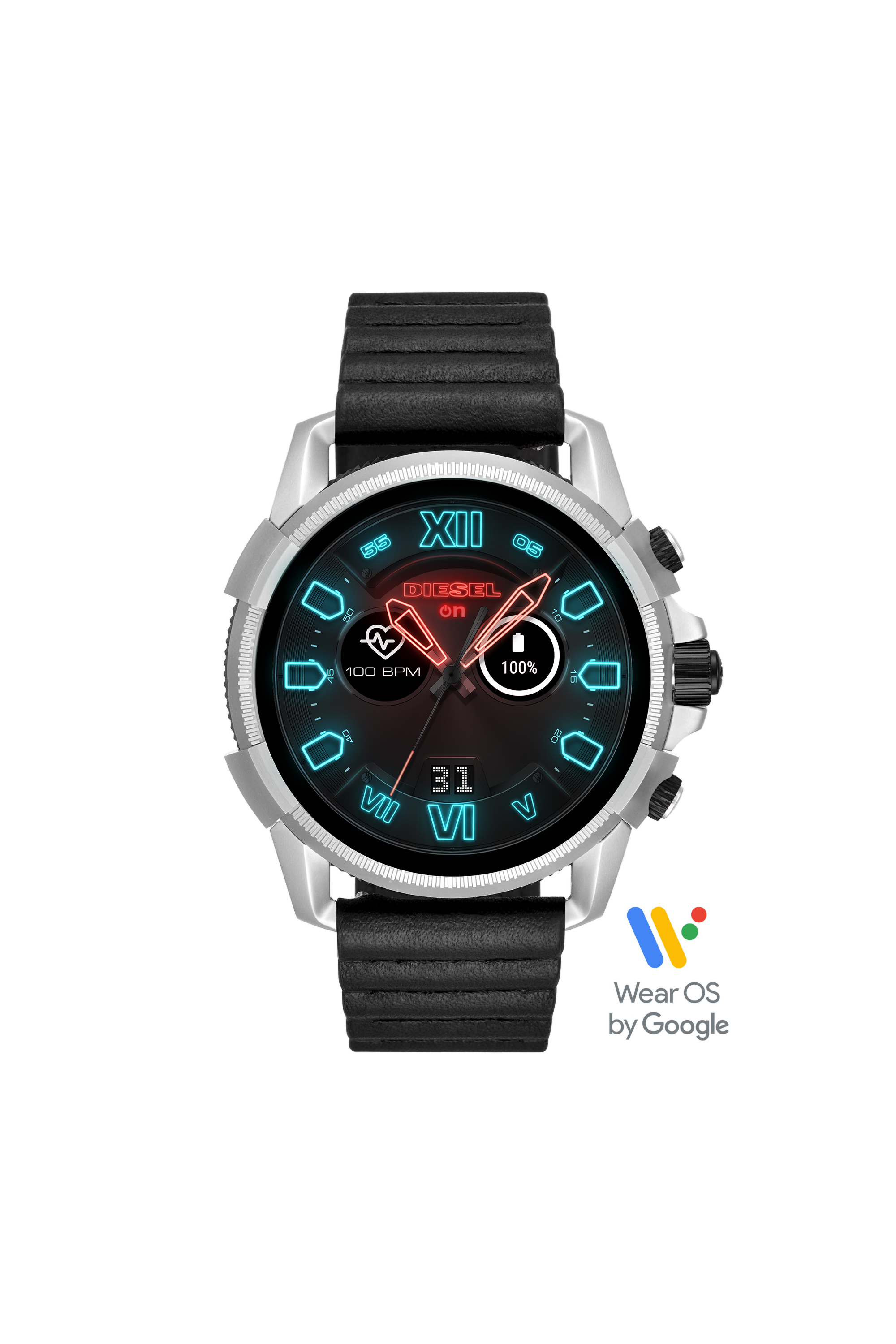Diesel - DT2008, Male's Full Guard 2.5 smartwatch black leather in Black - 1