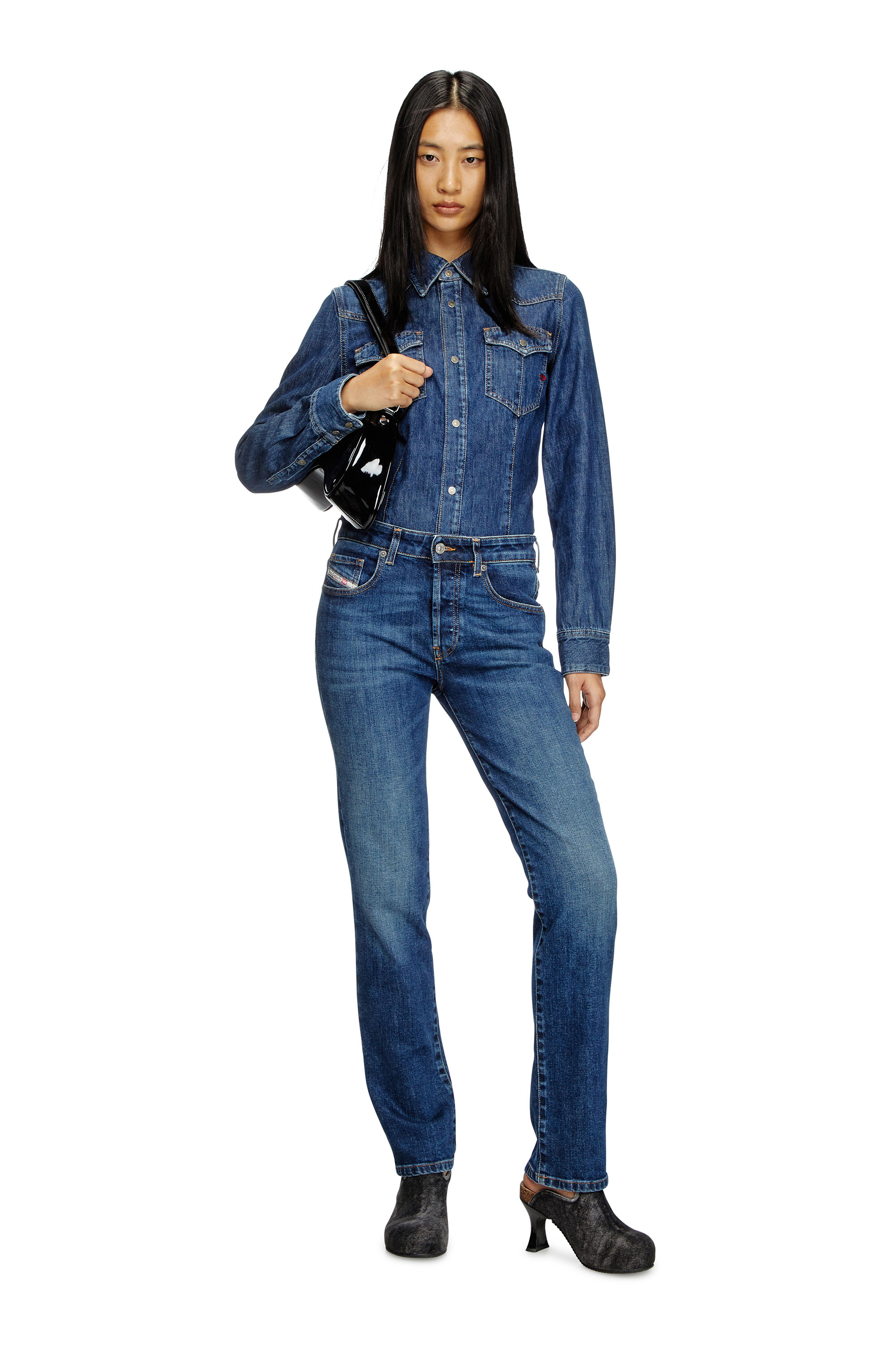 Diesel - DE-WAVES, Female's Western shirt in denim in Blue - 2