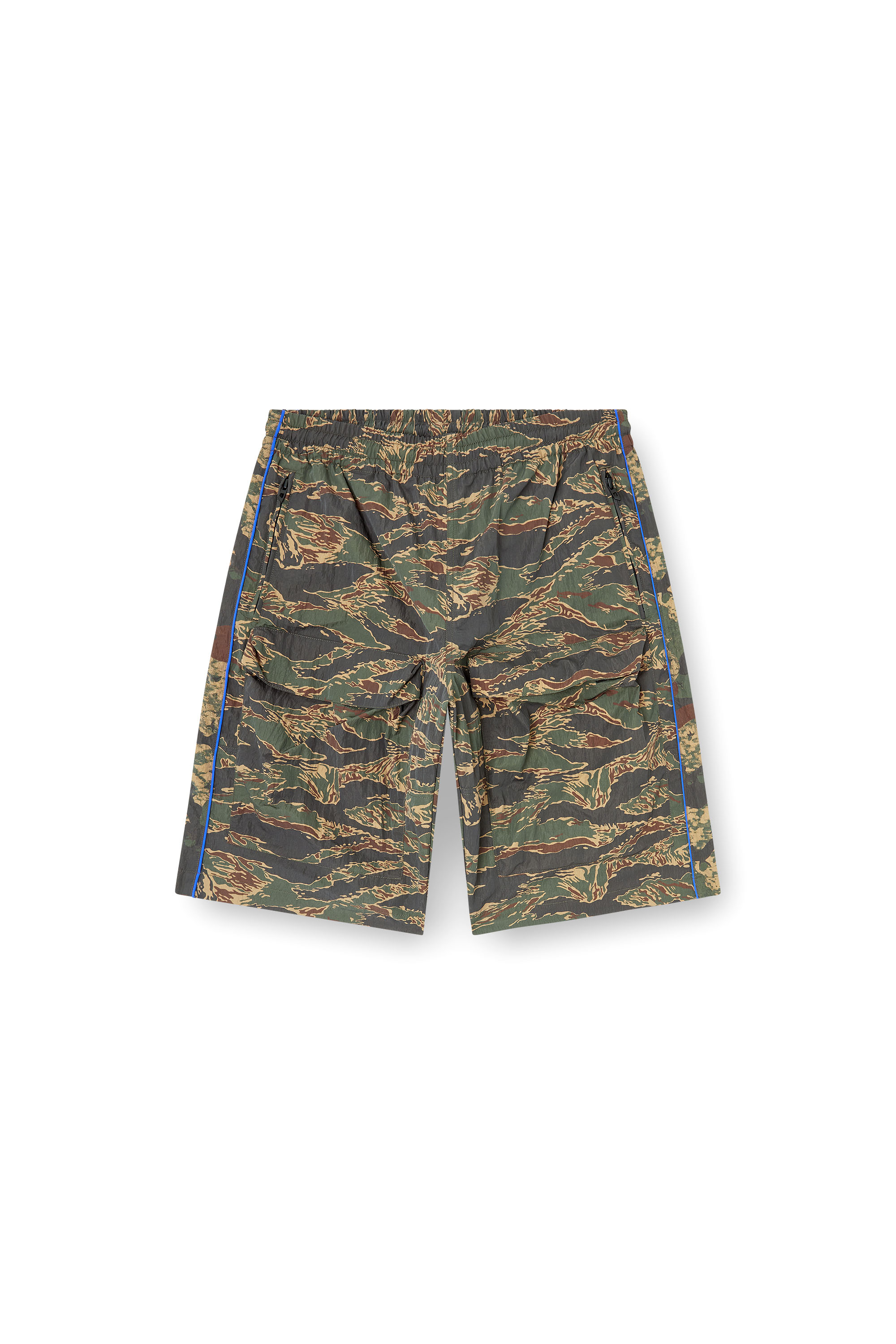 Diesel - P-RAMOS-SHORT-EPBW, Short cargo avec imprimés camouflage mélangés Homme in Vert - 4