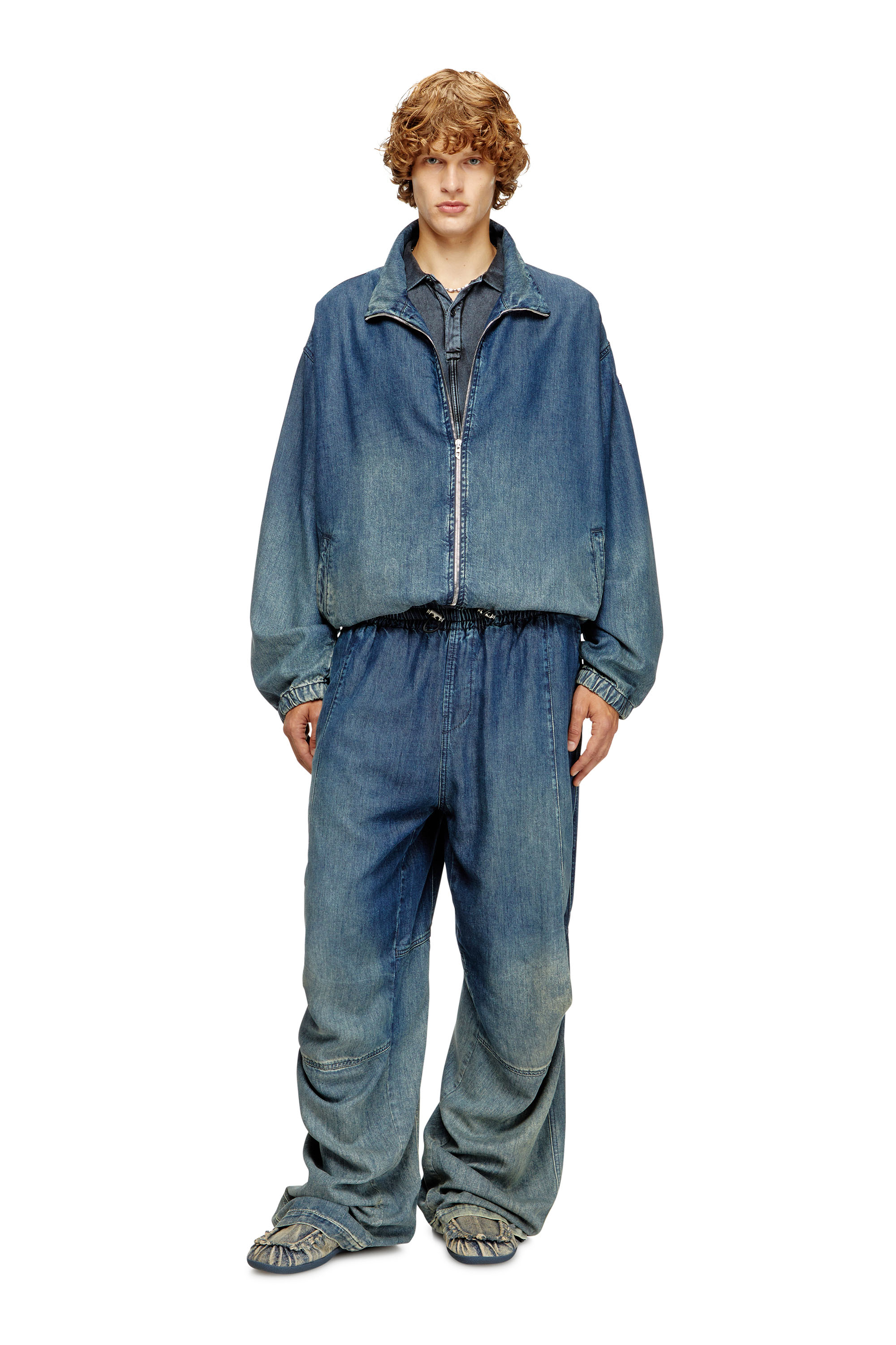 Diesel - Relaxed Jeans D-Pari 068TC Homme, Bleu Foncé - Image 3