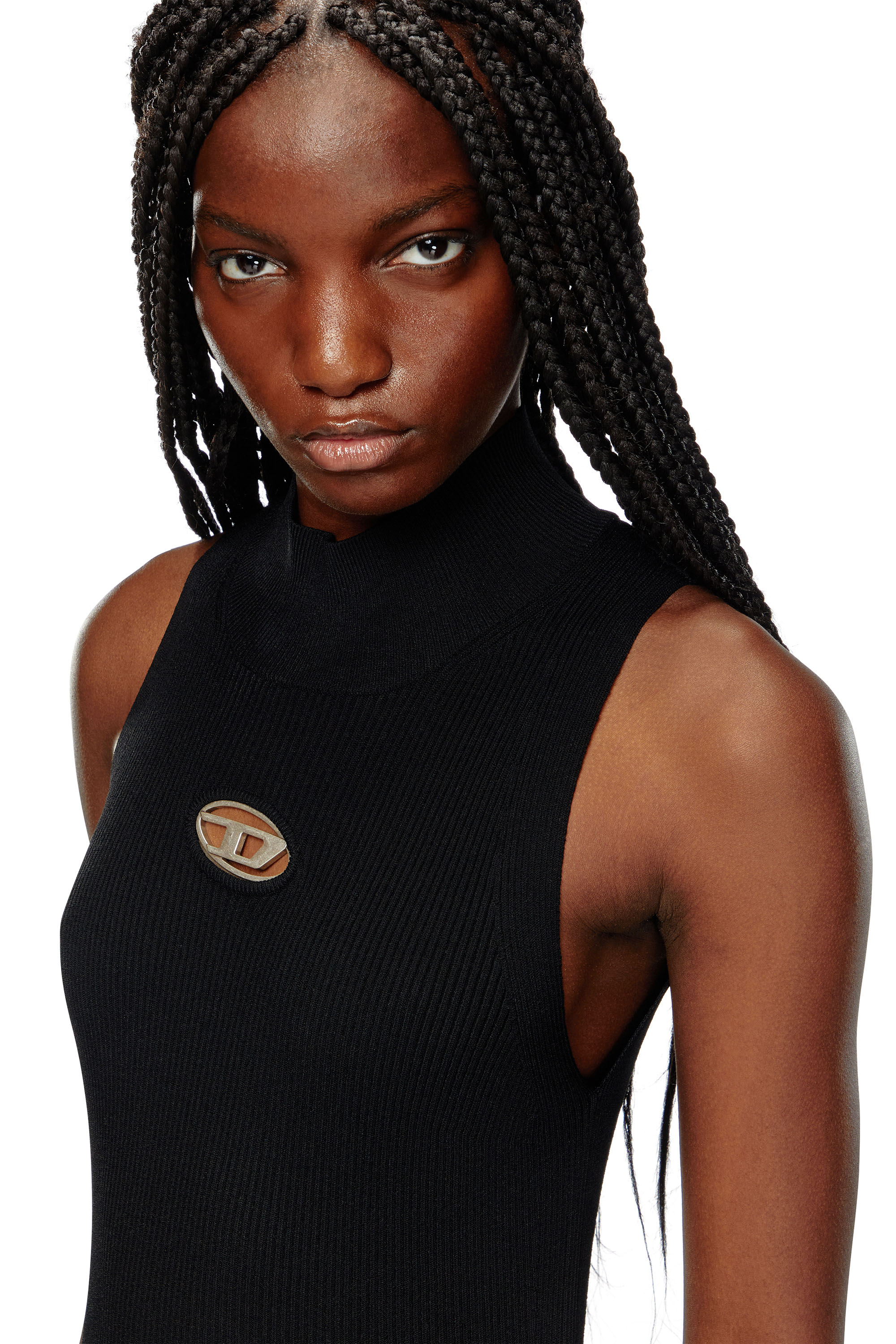 Diesel - M-ONERVAX-TOP, Top à col roulé en maille côtelée Femme in Polychrome - 4