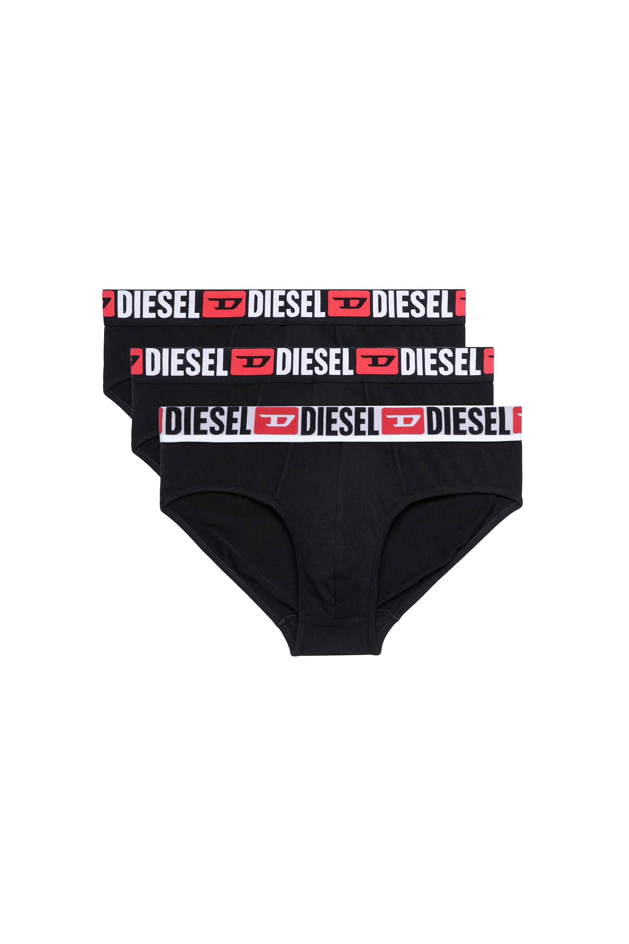 Diesel - UMBR-ANDRETHREEPACK, Lot de trois slips unis Homme in Noir - 1