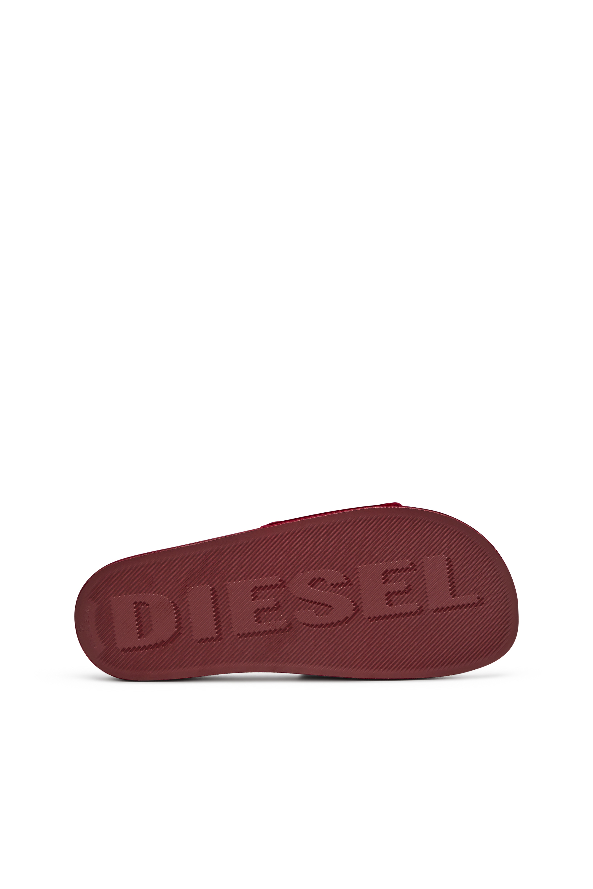 Diesel - SA-MAYEMI CC W, Female's Sa-Mayemi-Pool slides with velvety flocking in Red - 4