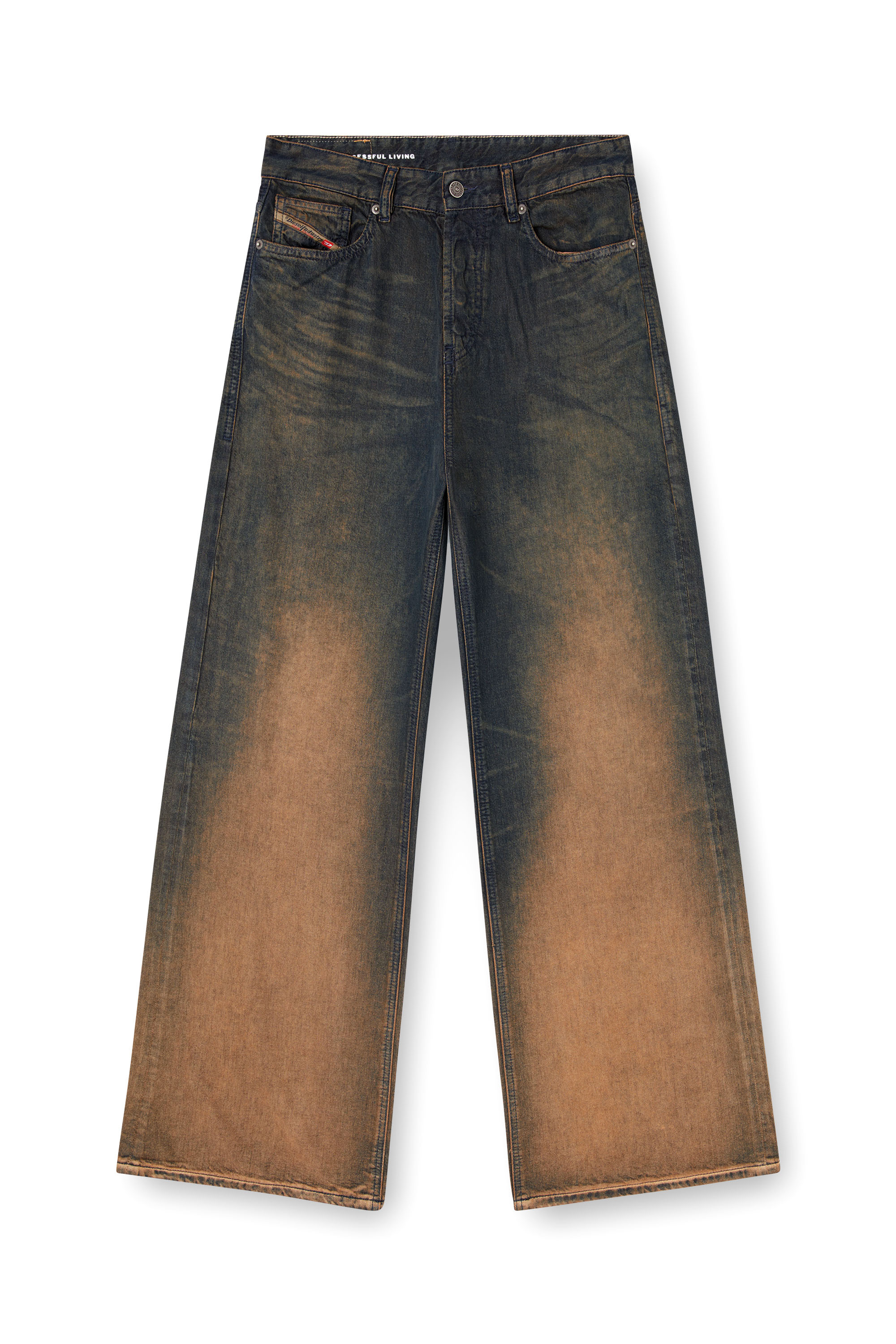 Diesel - Relaxed Jeans 1996 D-Sire 068TF Femme, Bleu/Marron - Image 3