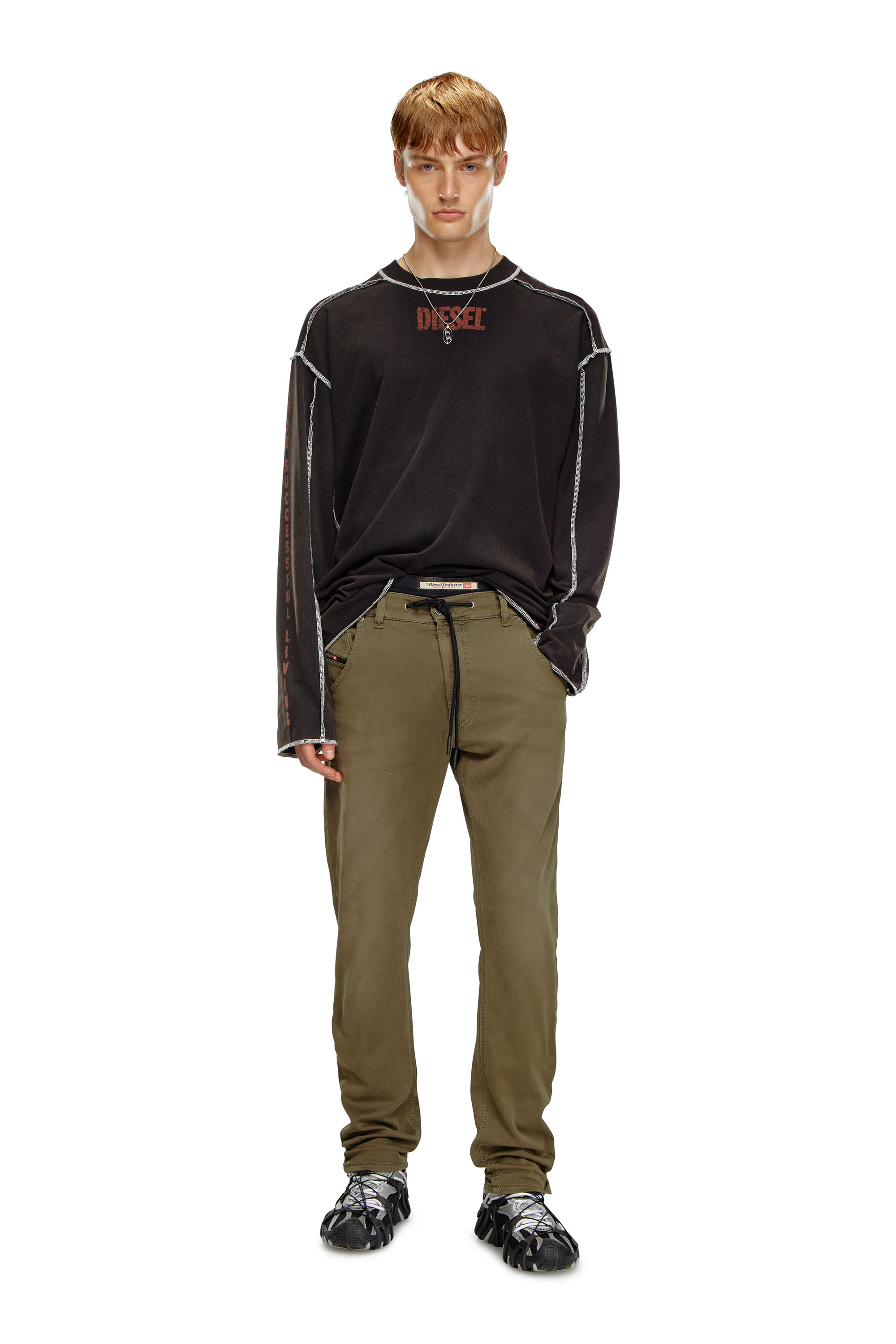Diesel - Male's Regular 2030 D-Krooley Joggjeans® 0670M, Military Green - 2