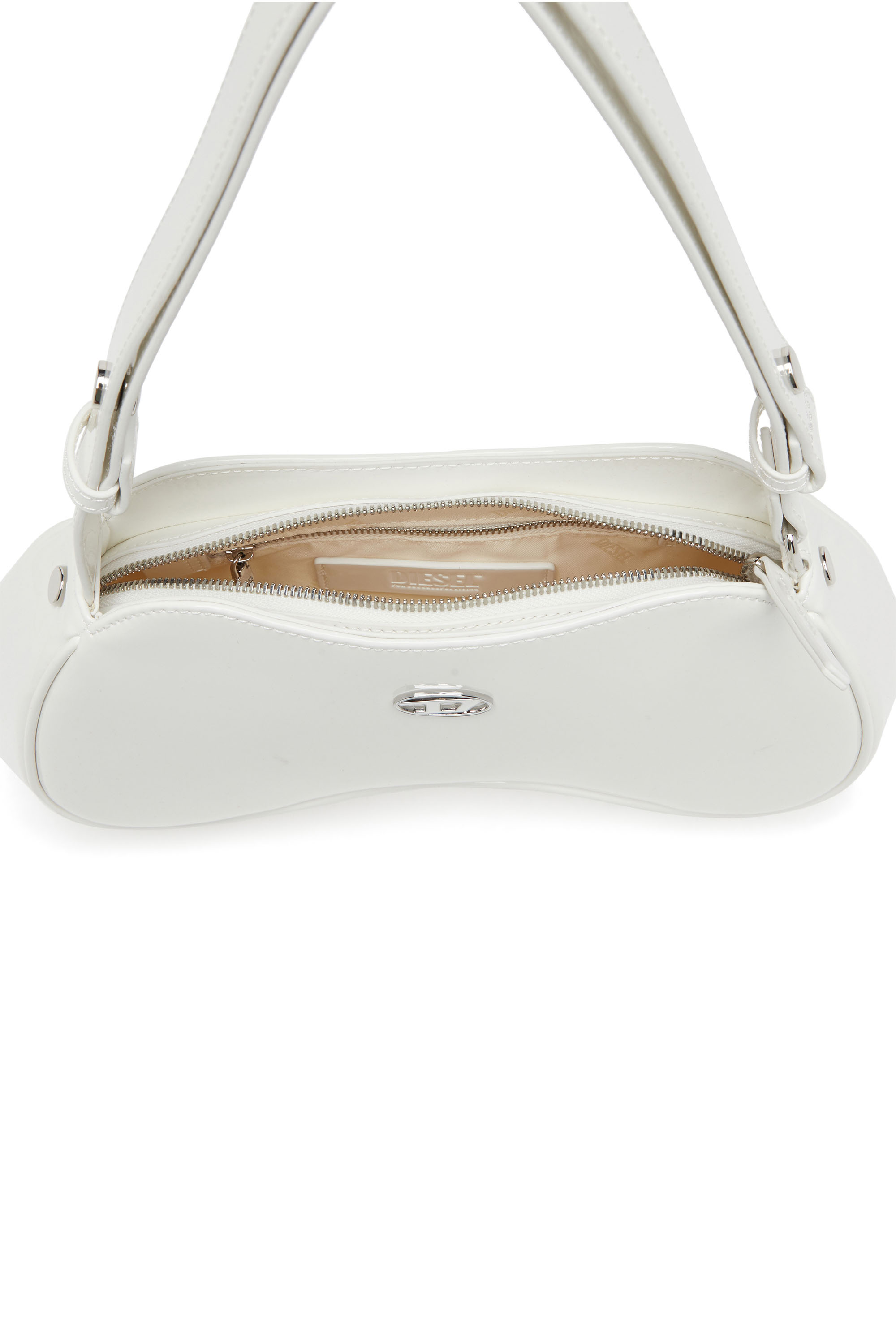Diesel - PLAY SHOULDER, Female's Play-Glossy shoulder bag in White - 4