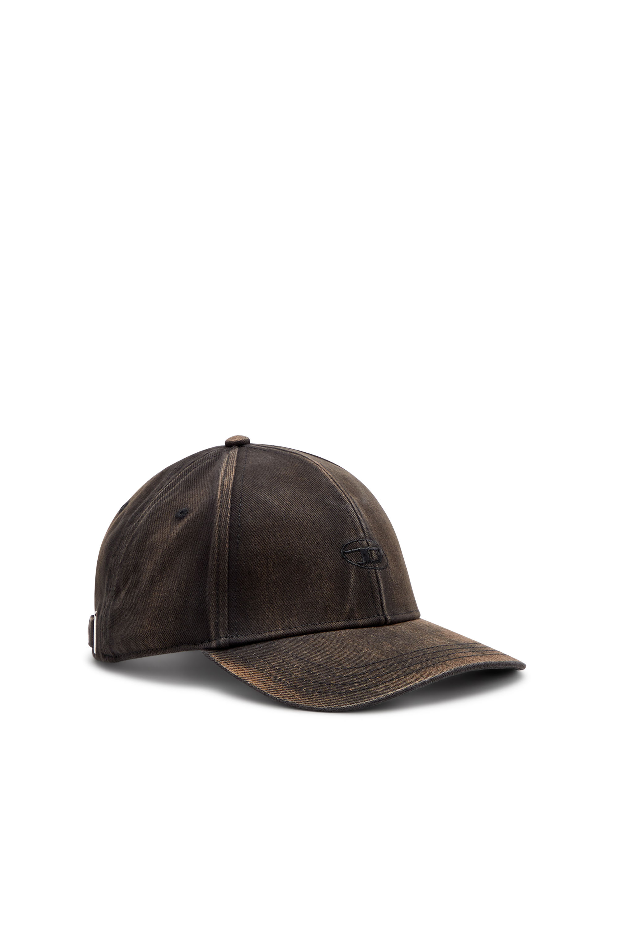 Diesel - C-RUN-WASH, Male's Baseball cap in washed cotton twill in Black - 1