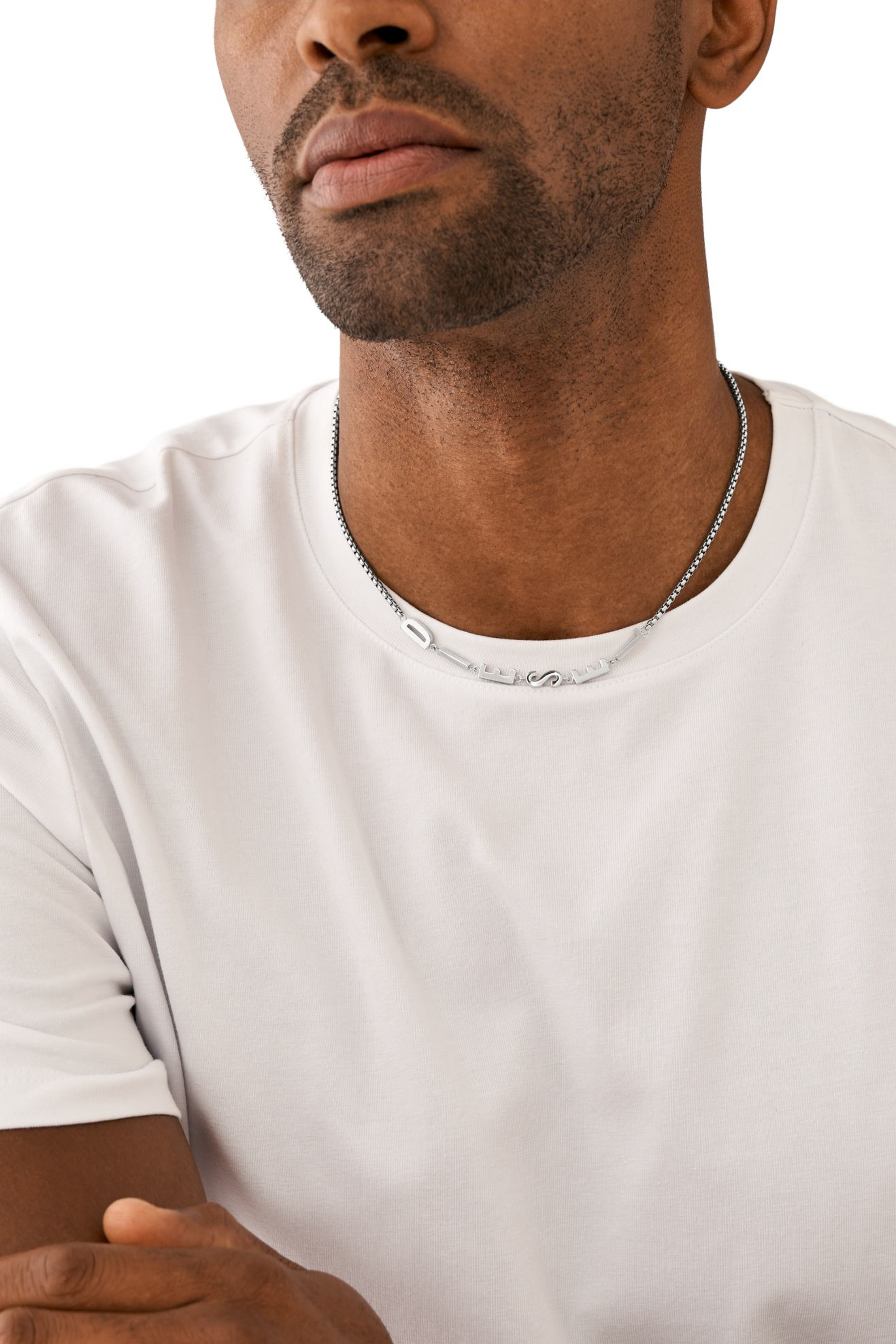 Diesel - DX1491, Collier chaîne en acier inoxydable Mixte in Gris argenté - 3