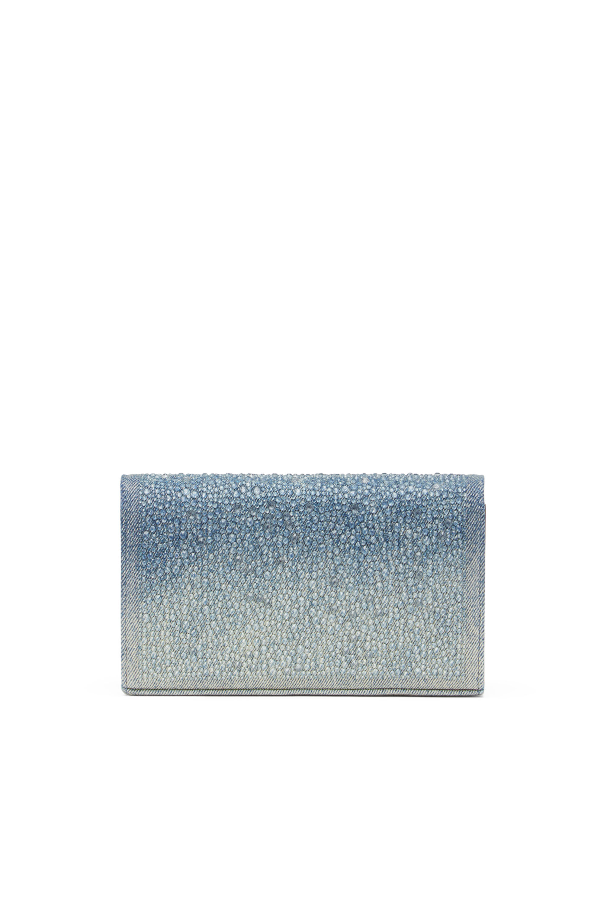 Diesel - 1DR WALLET STRAP, Female's Wallet purse in crystal denim in Blue - 2