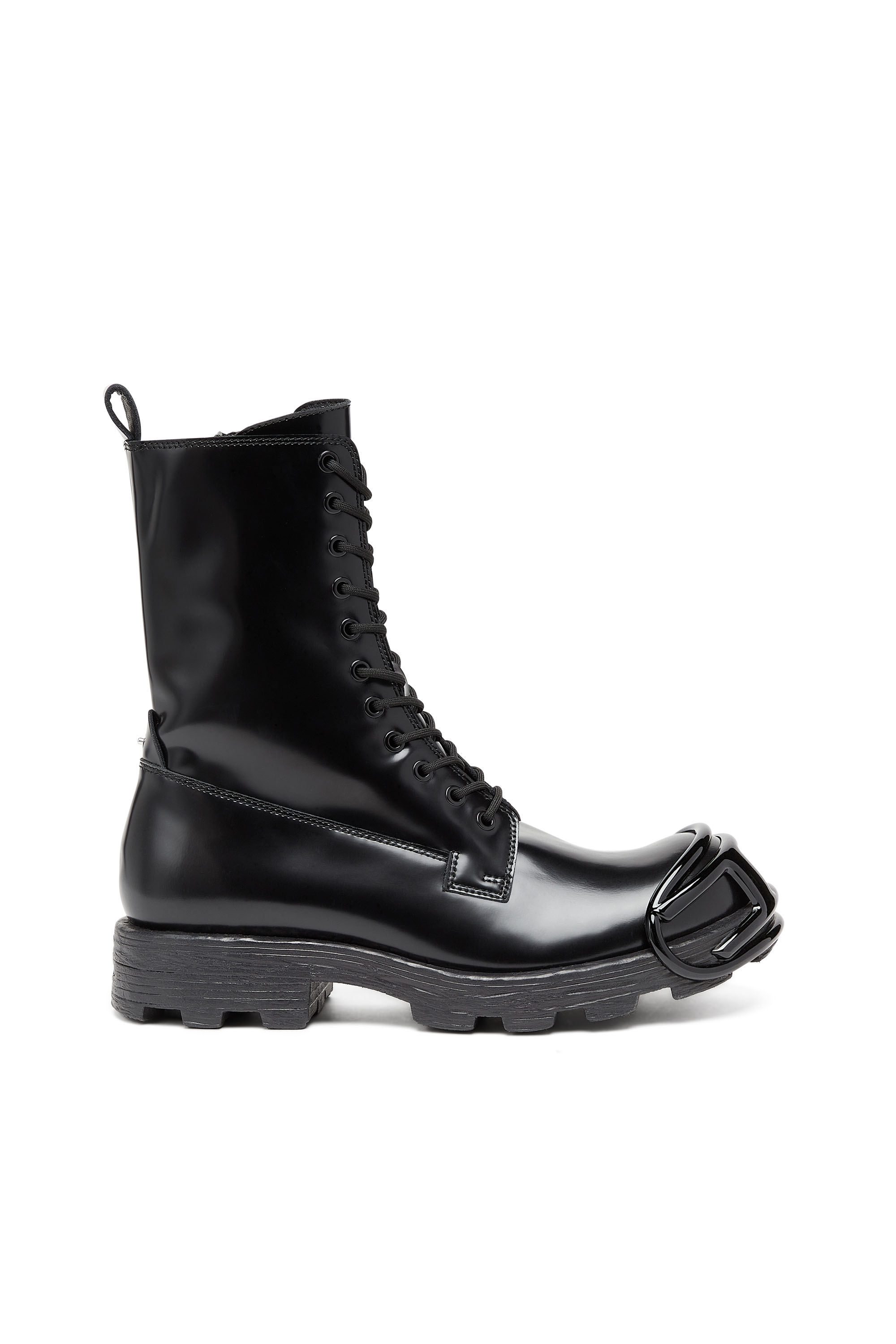 Diesel - D-HAMMER BT D, Male's D-Hammer-Leather boots with oval D toe guard in Black - 1